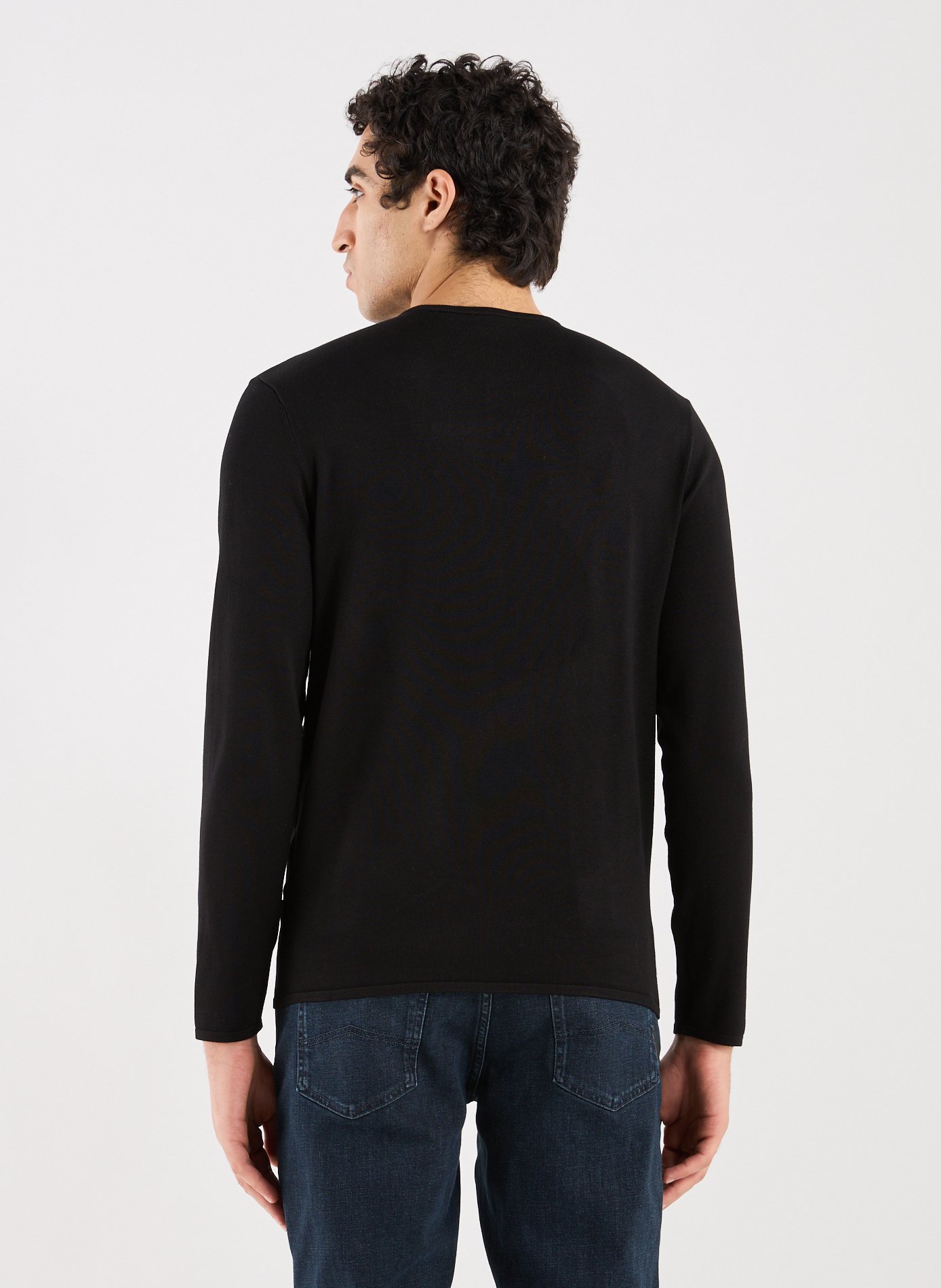 Tunisian collar sweater ARMANI EXCHANGE Black