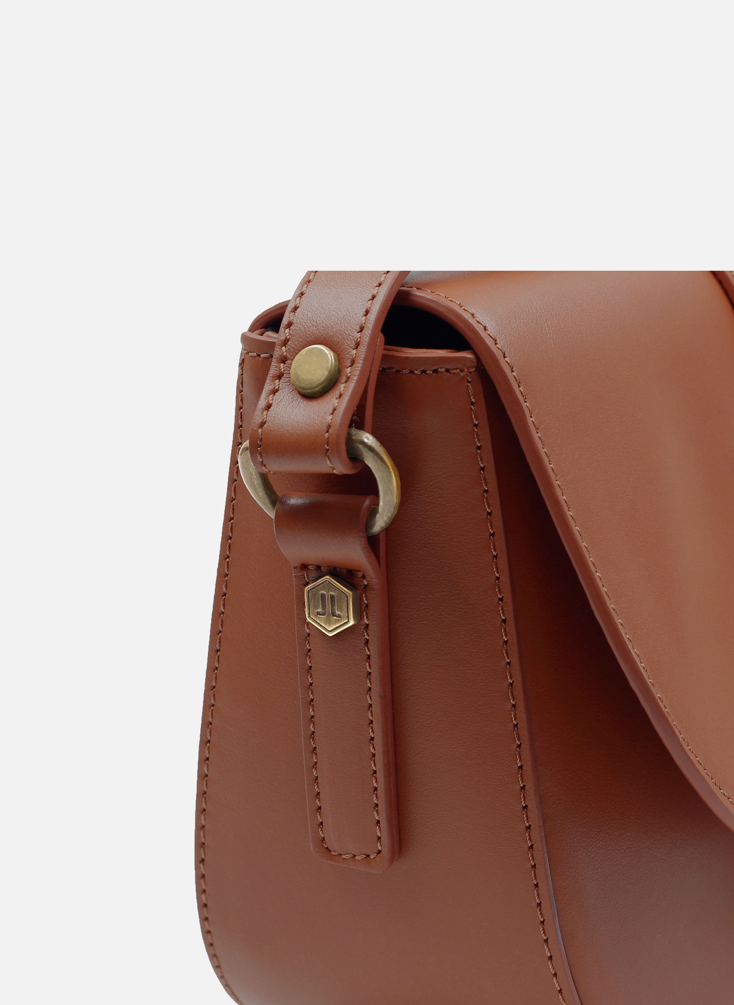 Sac boucle cuir lisse JULES & JENN Orange