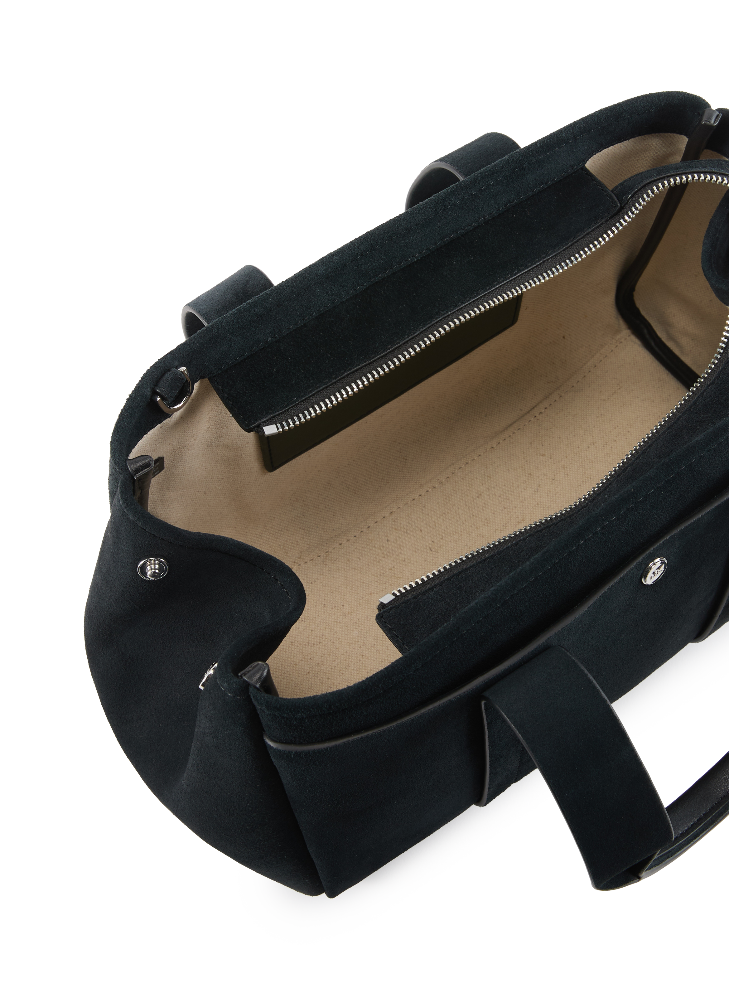 Sac à main en cuir de vache suédé MICHAEL KORS Noir