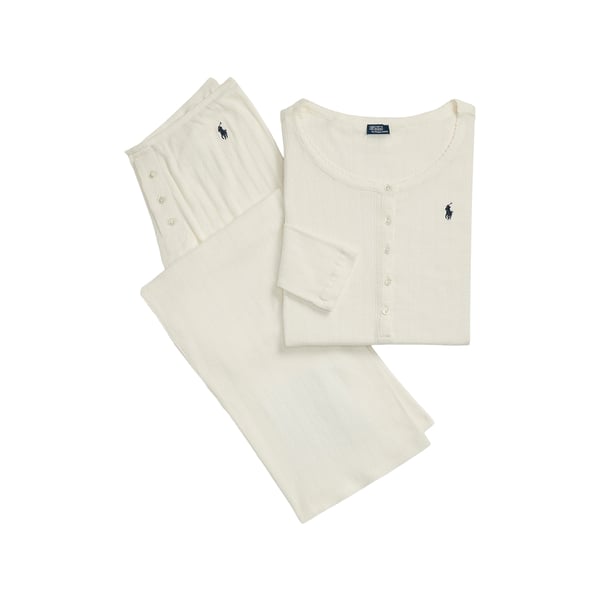 Polo Ensemble de pyjama en maille pointelle de coton