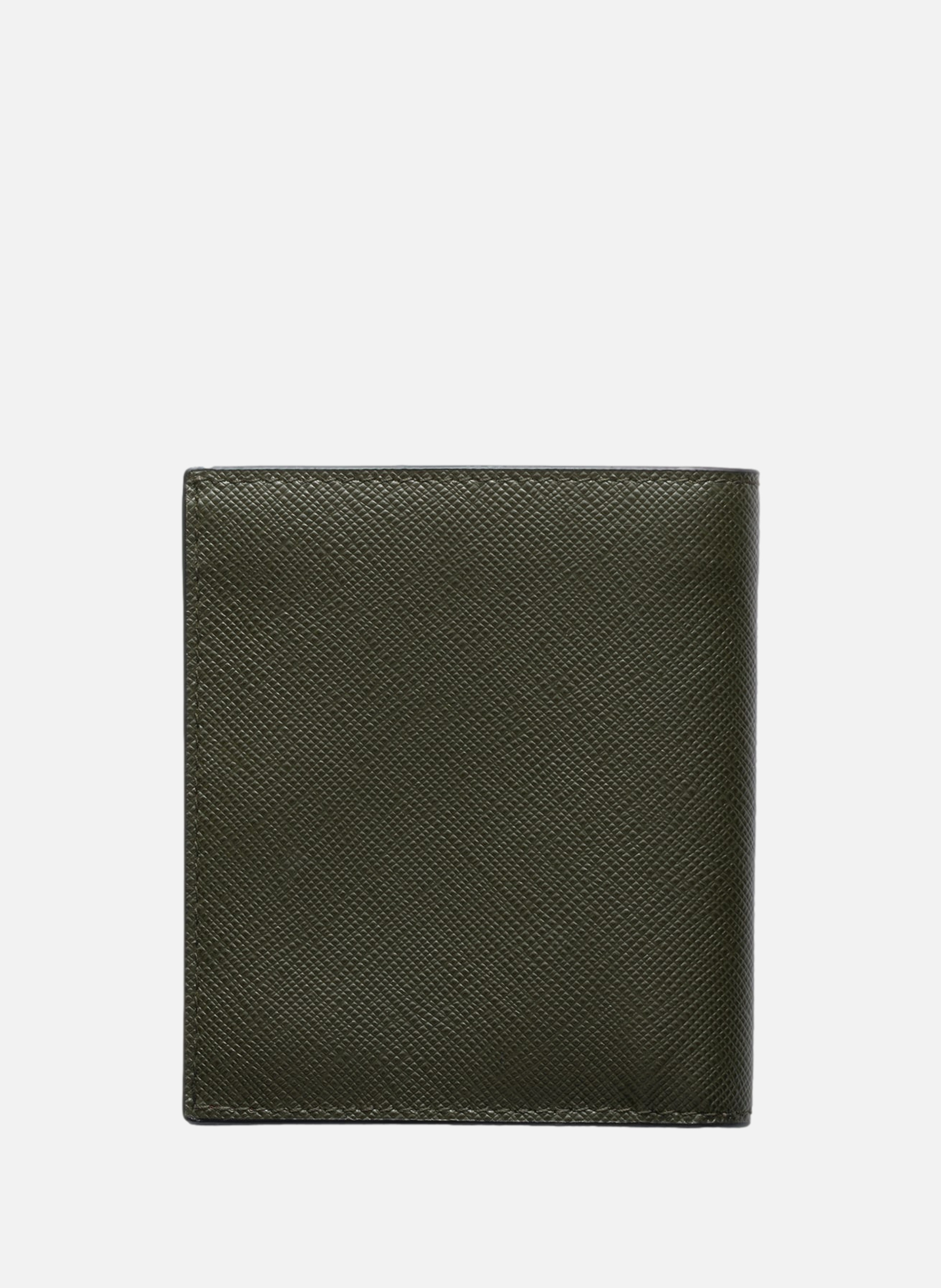 Portefeuille en cuir saffiano PRADA Vert