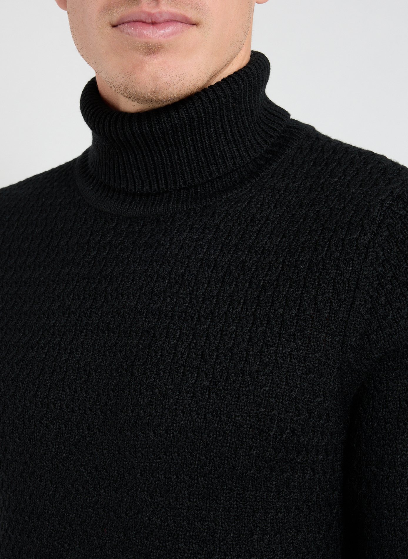 Wool blend turtleneck jumper STRELLSON Black
