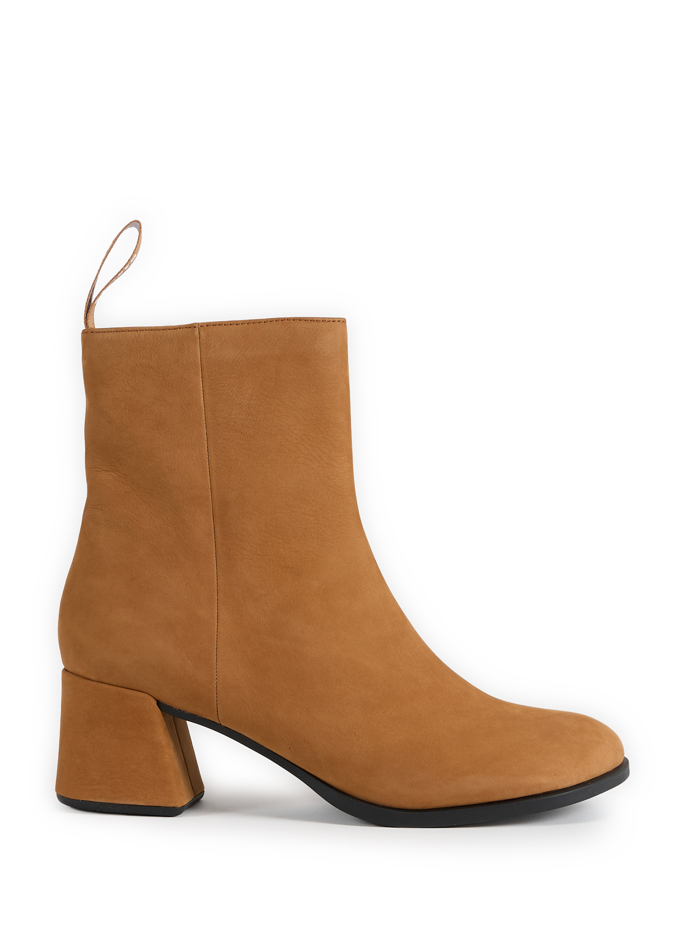 CAMPER Suede leather heeled ankle boots Brown