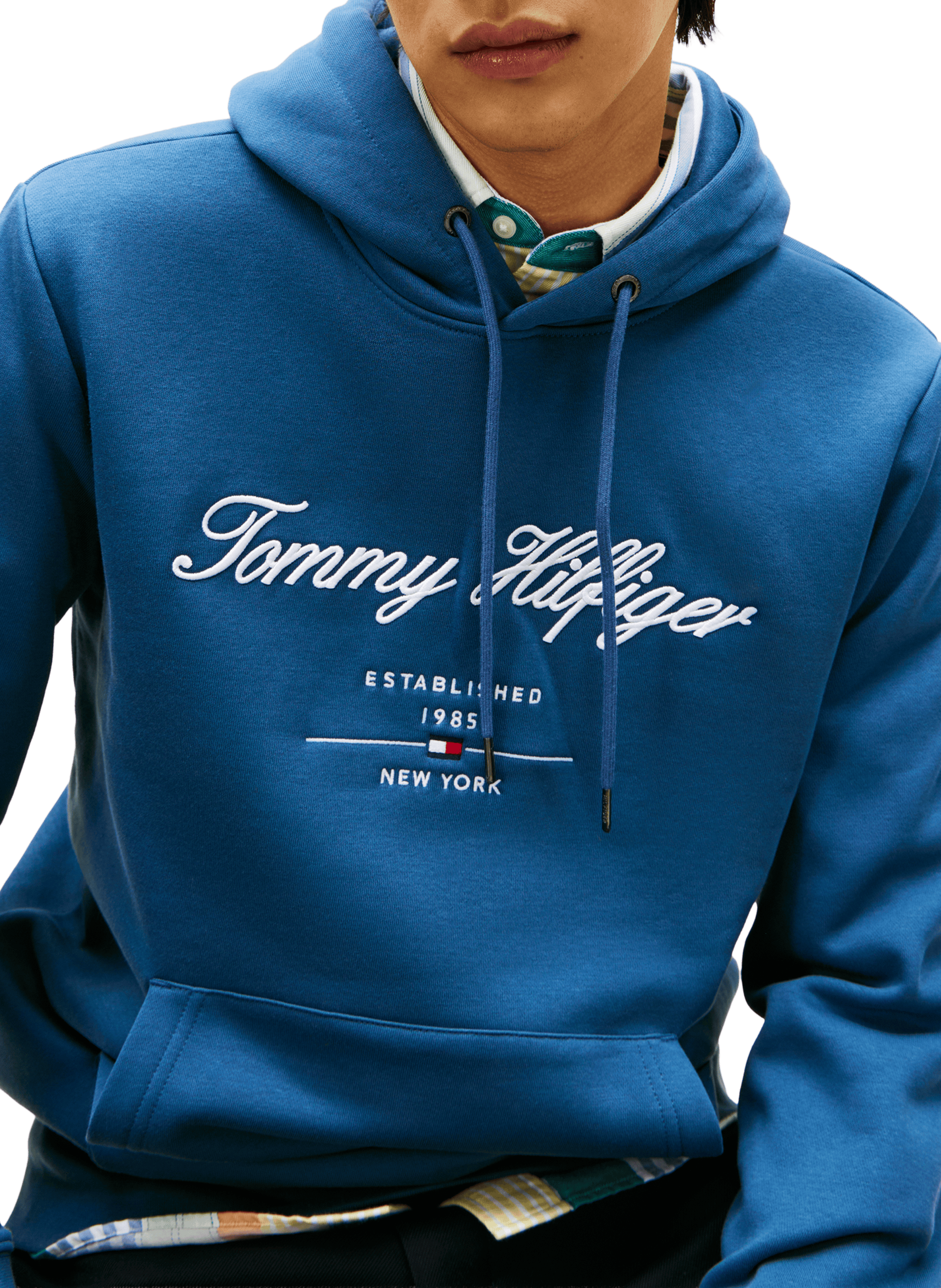 Embroidered hoodie TOMMY HILFIGER Blue