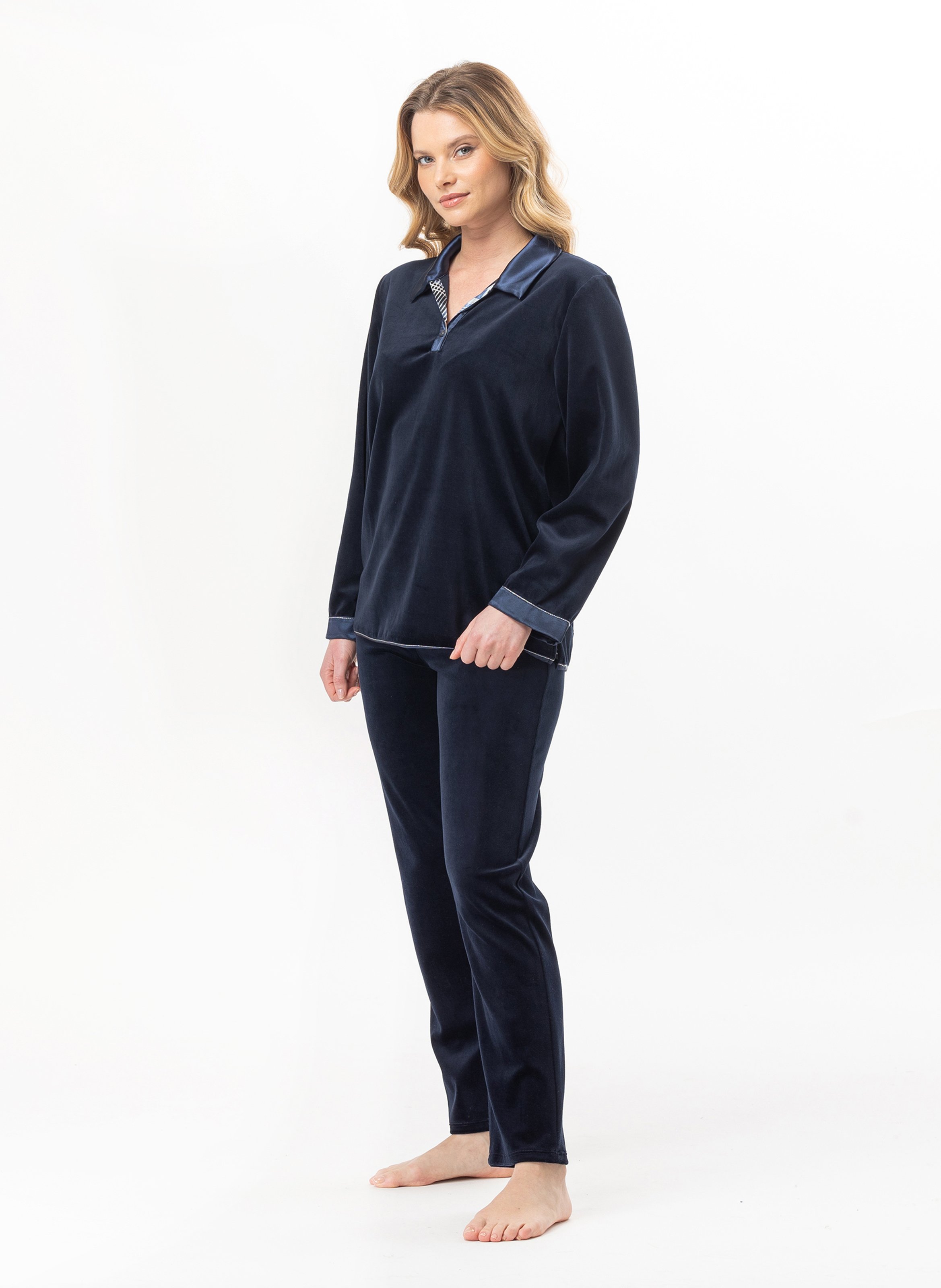 Pyjama en velours bradley 112 LE CHAT Bleu