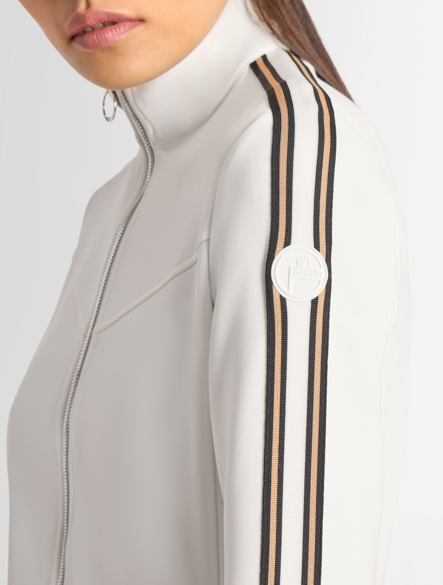 Veste technique odella col montant coupe ajustée FUSALP Blanc