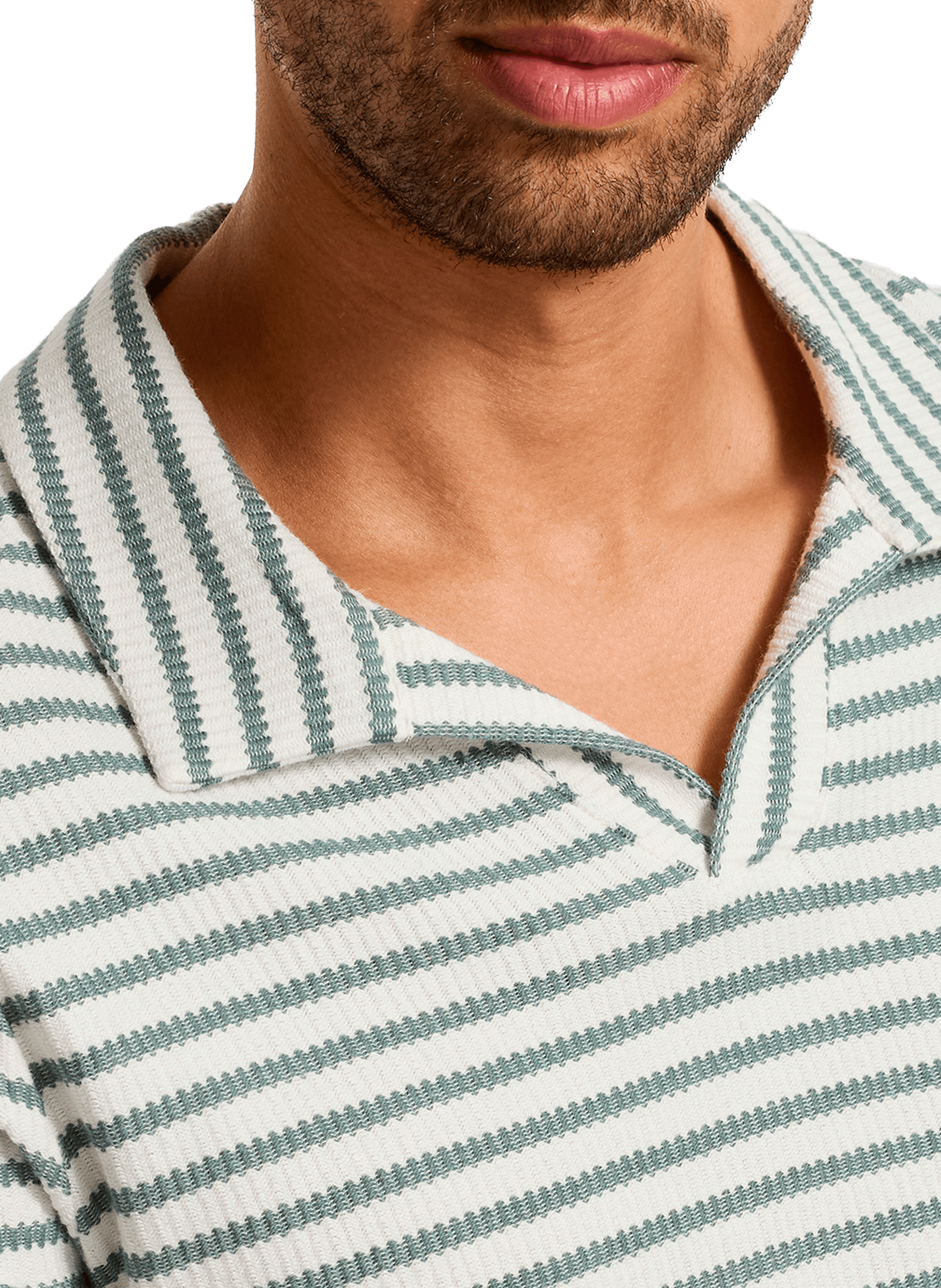 T-shirt Travel à rayures en coton HANRO Vert