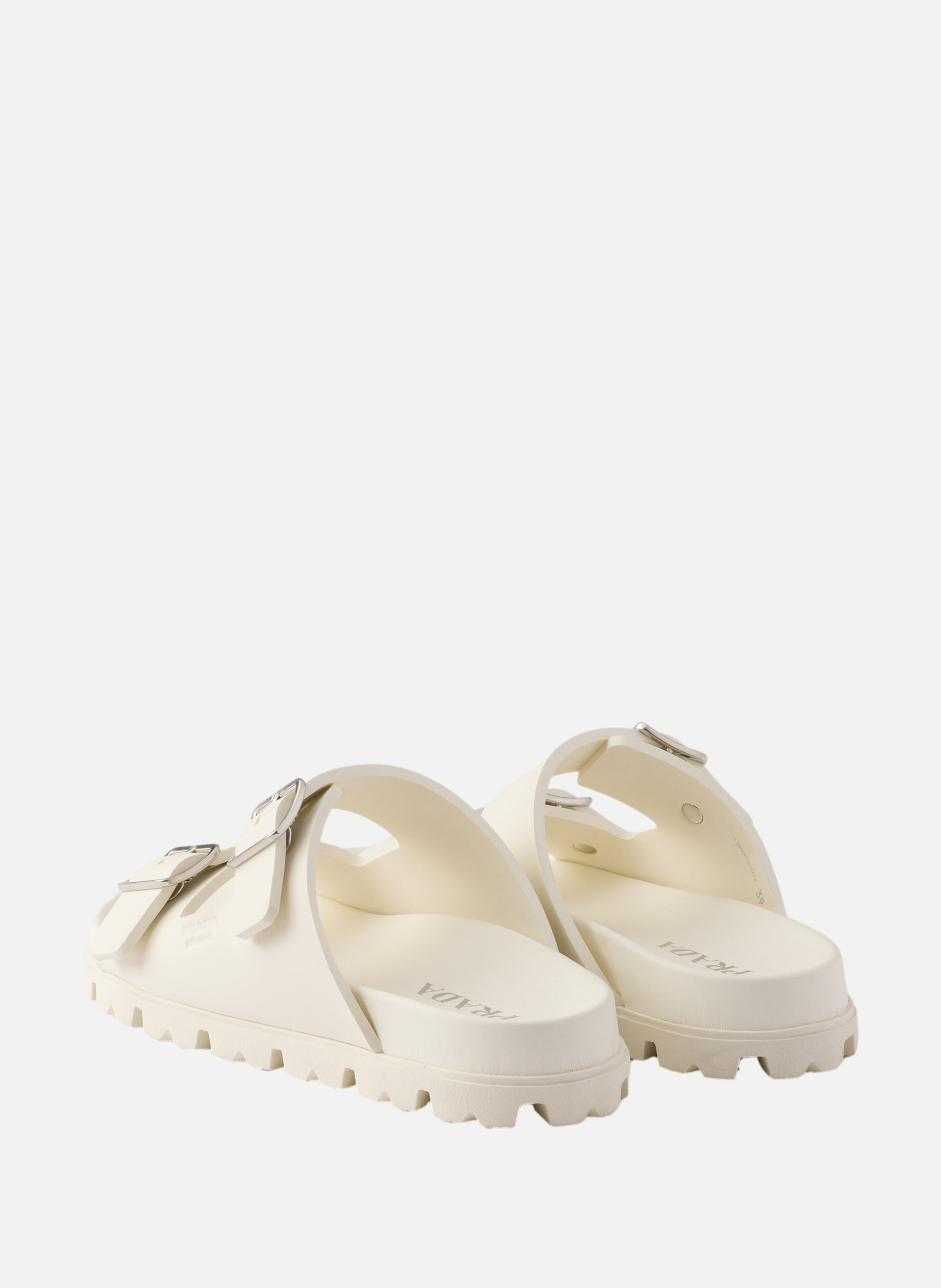 Mules en gomme PRADA Beige