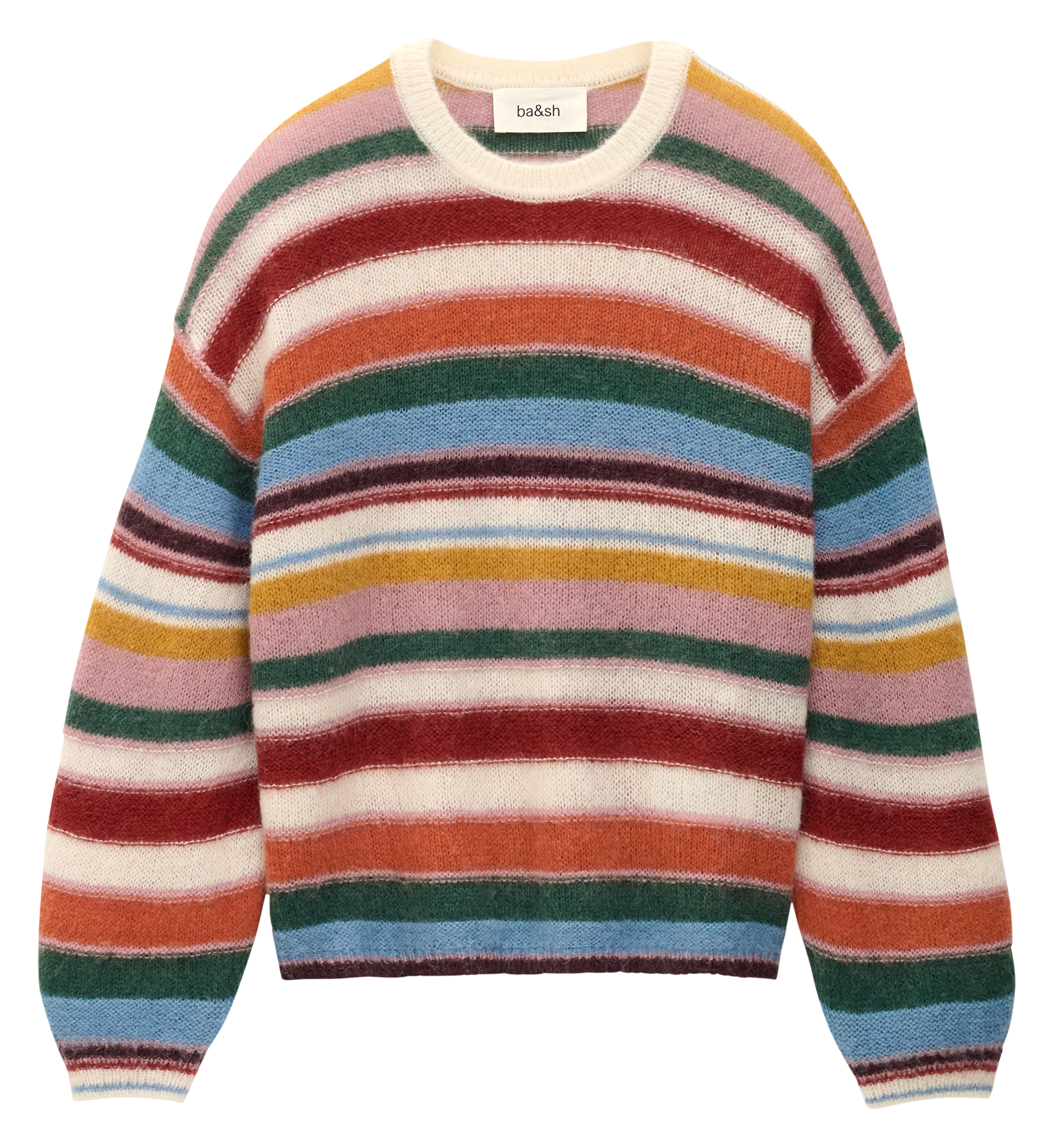 Gestreepte oversized wollen trui Serena BA&SH Veelkleurig