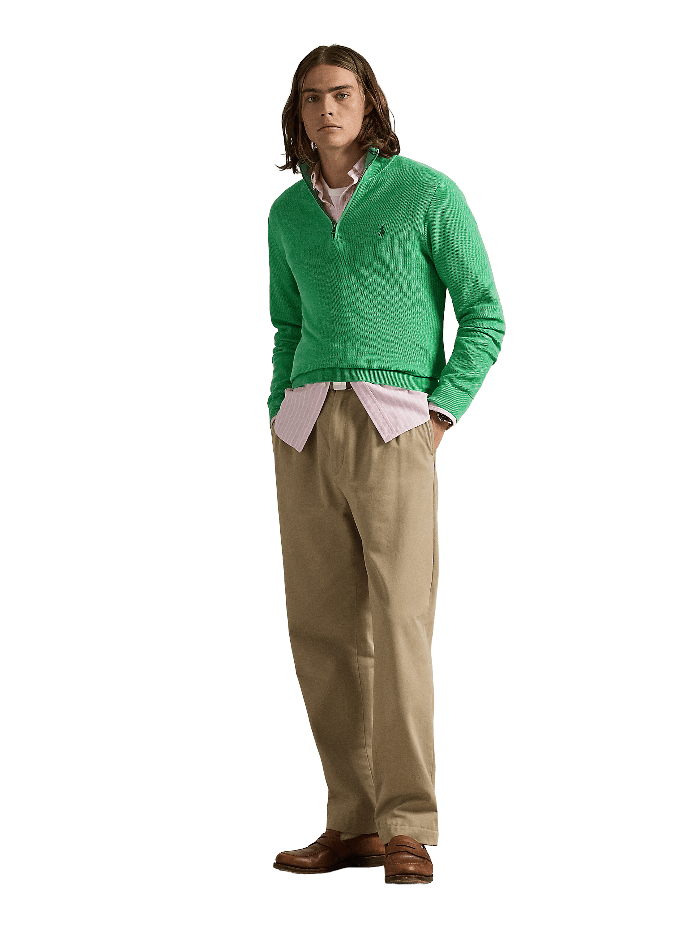 Cotton high-neck jumper POLO RALPH LAUREN Green