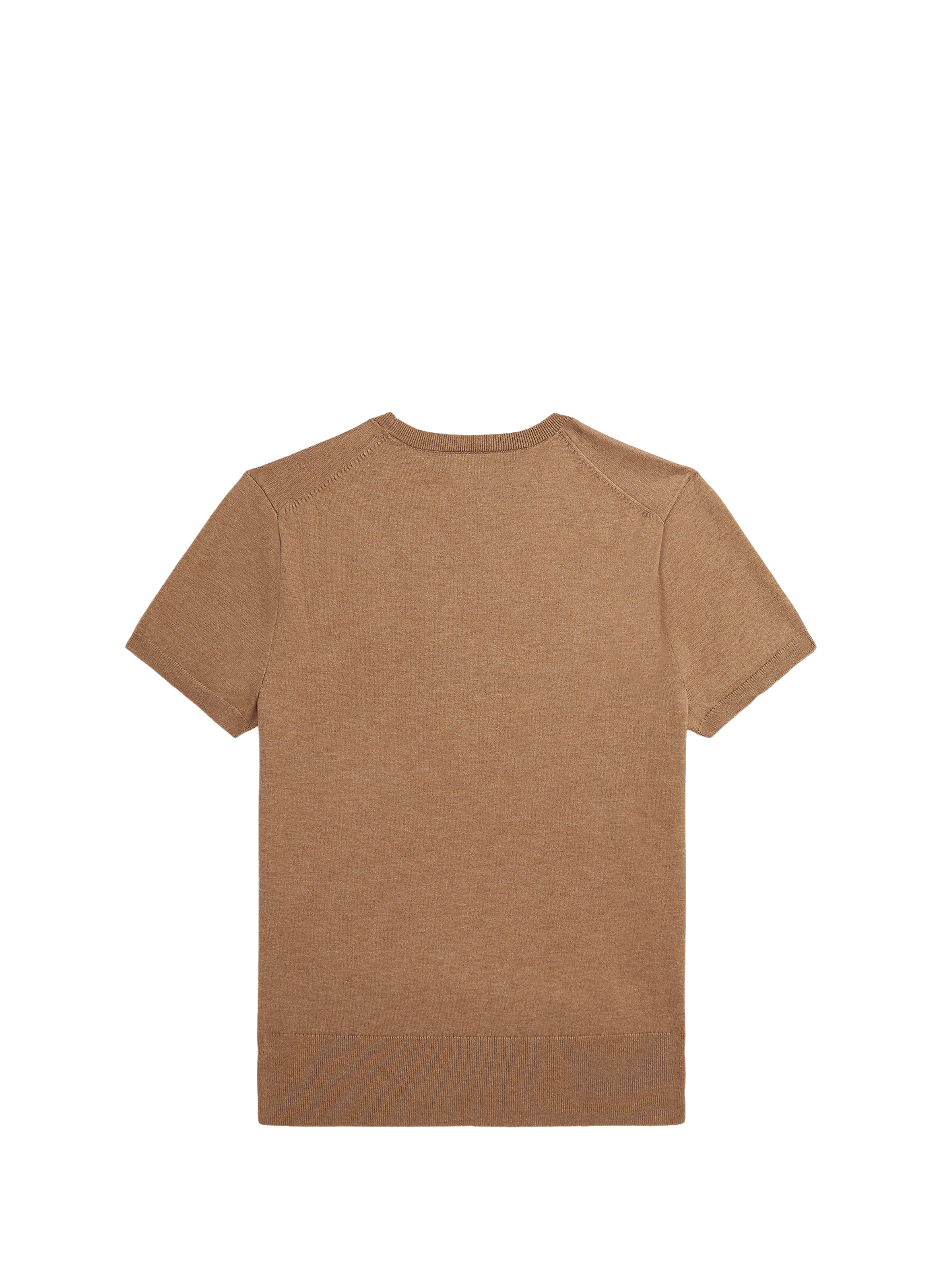 Short-sleeve cotton blend top POLO RALPH LAUREN Beige