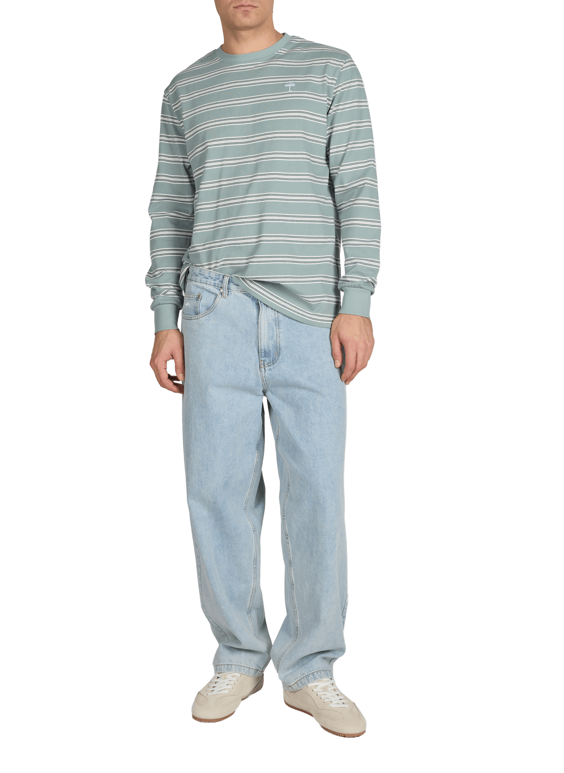 T-shirt manches longues à rayures HELAS CAPS Bleu