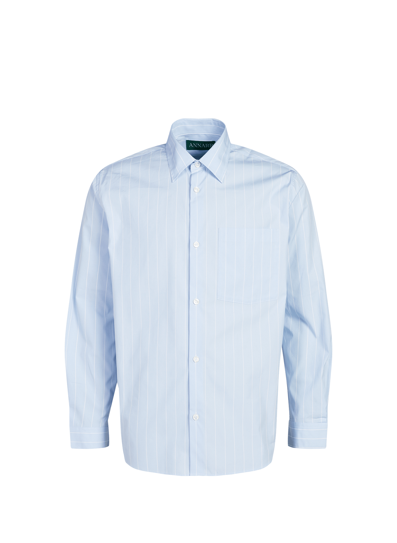 Classic collar shirt with striped pattern in cotton ANNARR Blue