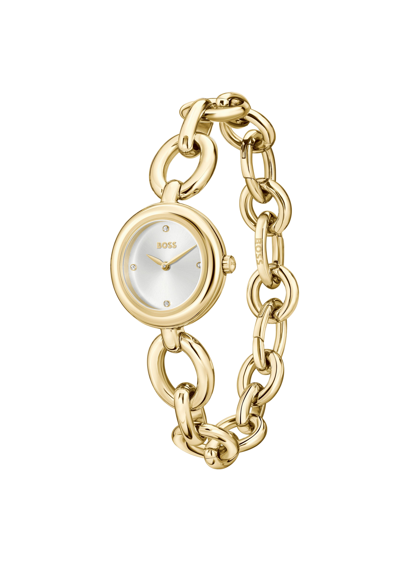 Montre quartz Live en acier inoxydable BOSS MONTRES Blanc