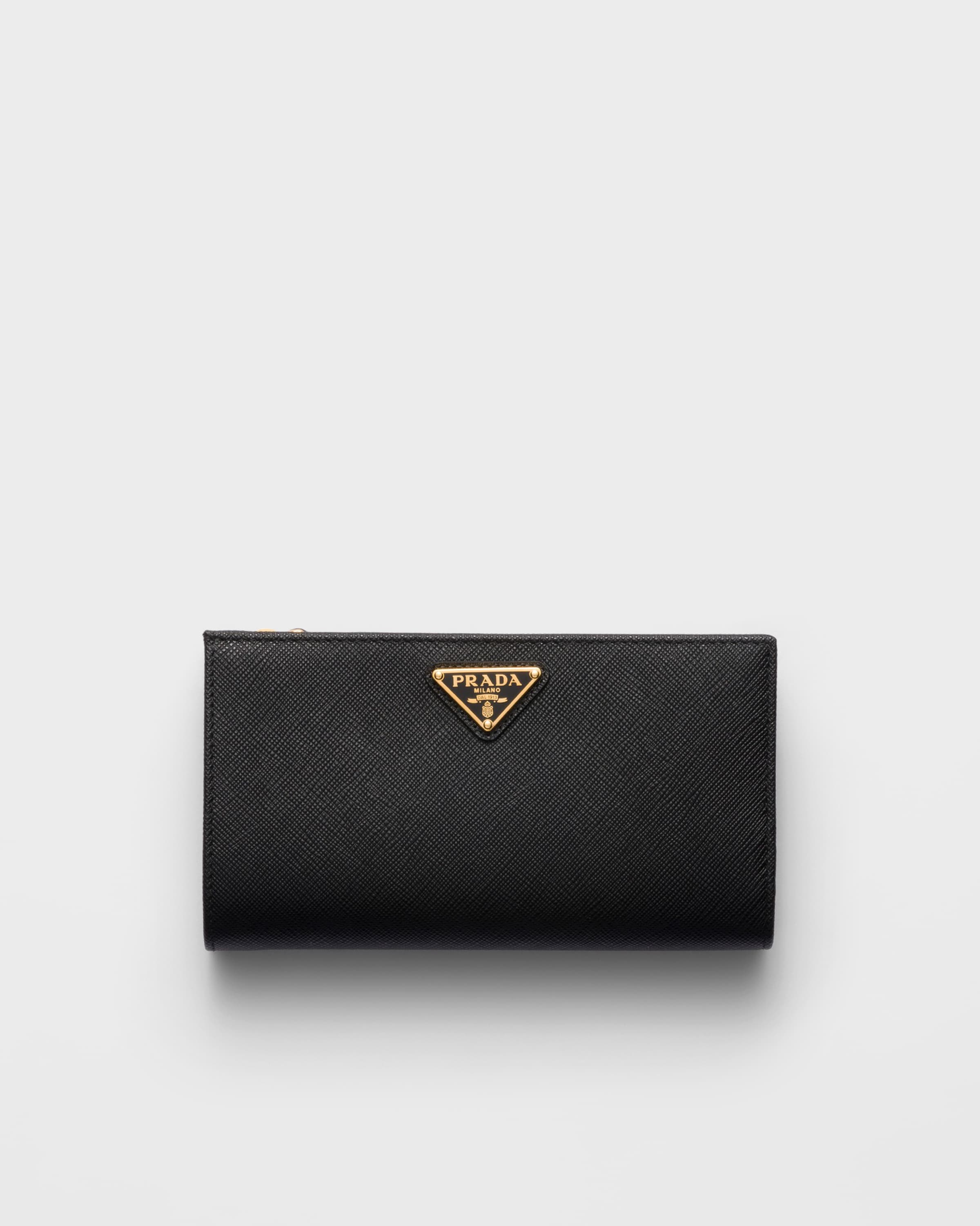 Portefeuille en cuir saffiano PRADA Noir