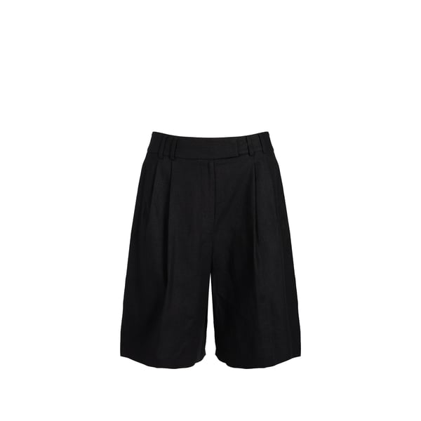 Short large uni en lin mélangé Short large uni en lin mélangé