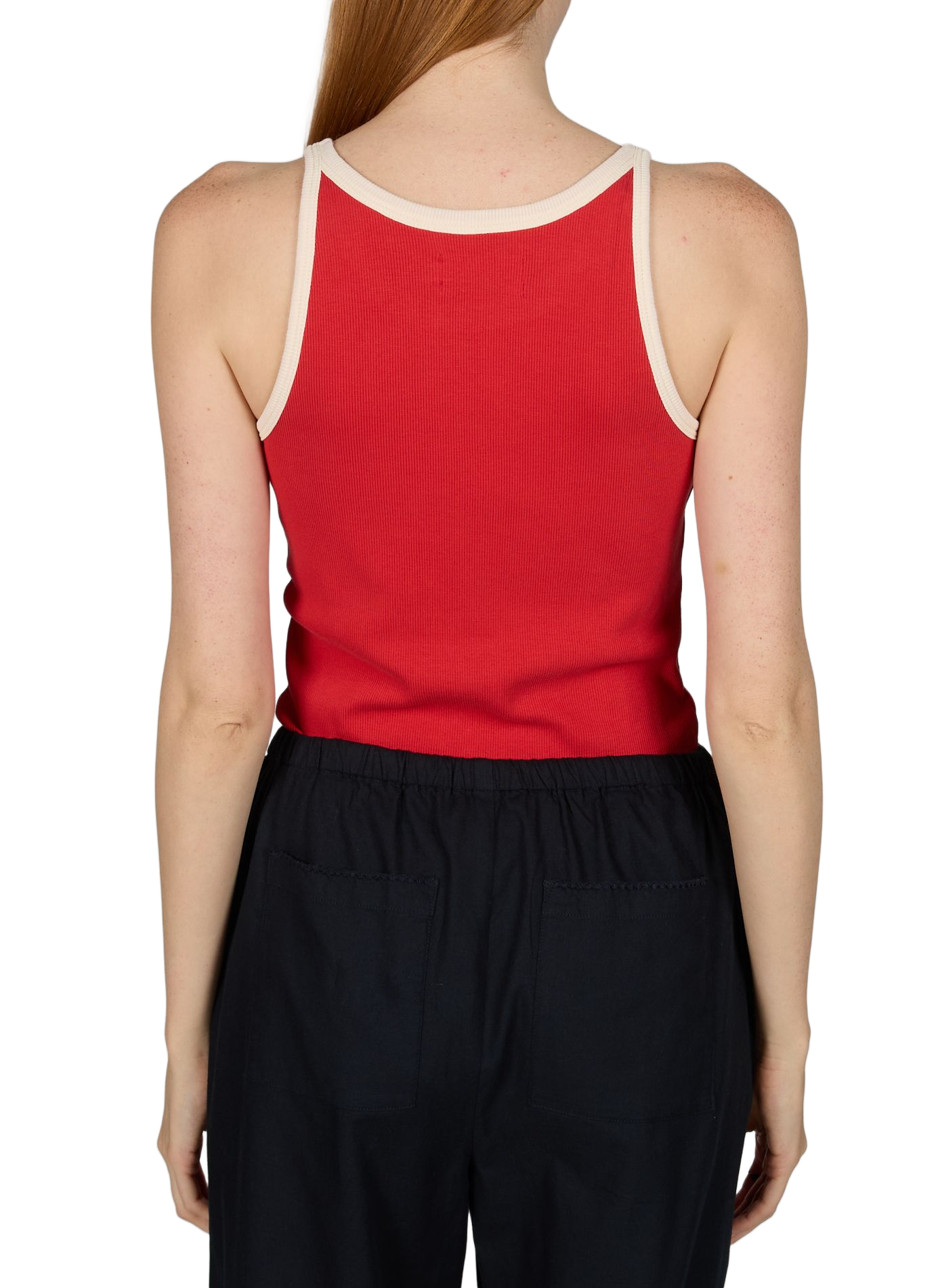 Débardeur contrastant Harriet en coton mélangé THINKING MU Rouge