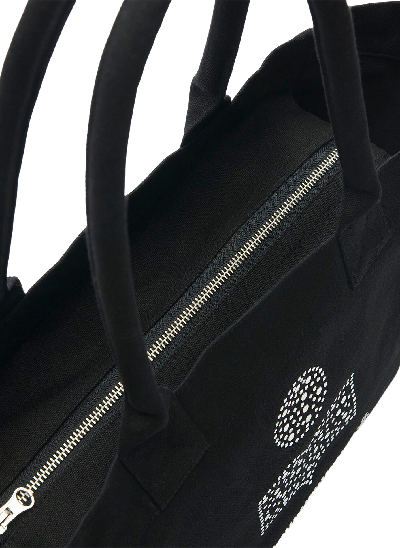 Small Yenky Zipped washed cotton bag with rhinestone logo ISABEL MARANT Black