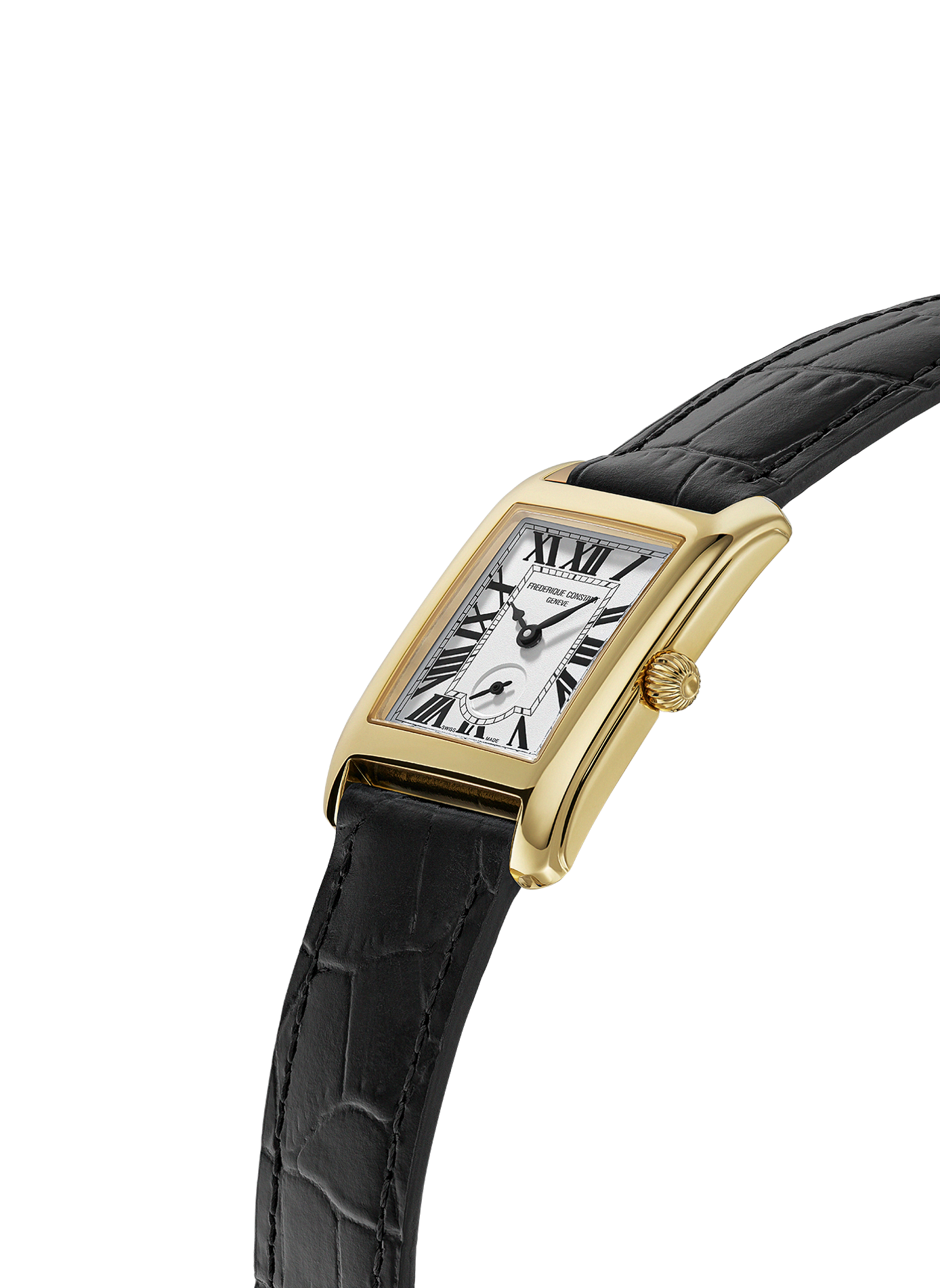 Montre quartz en cuir de veau FREDERIQUE CONSTANT Blanc