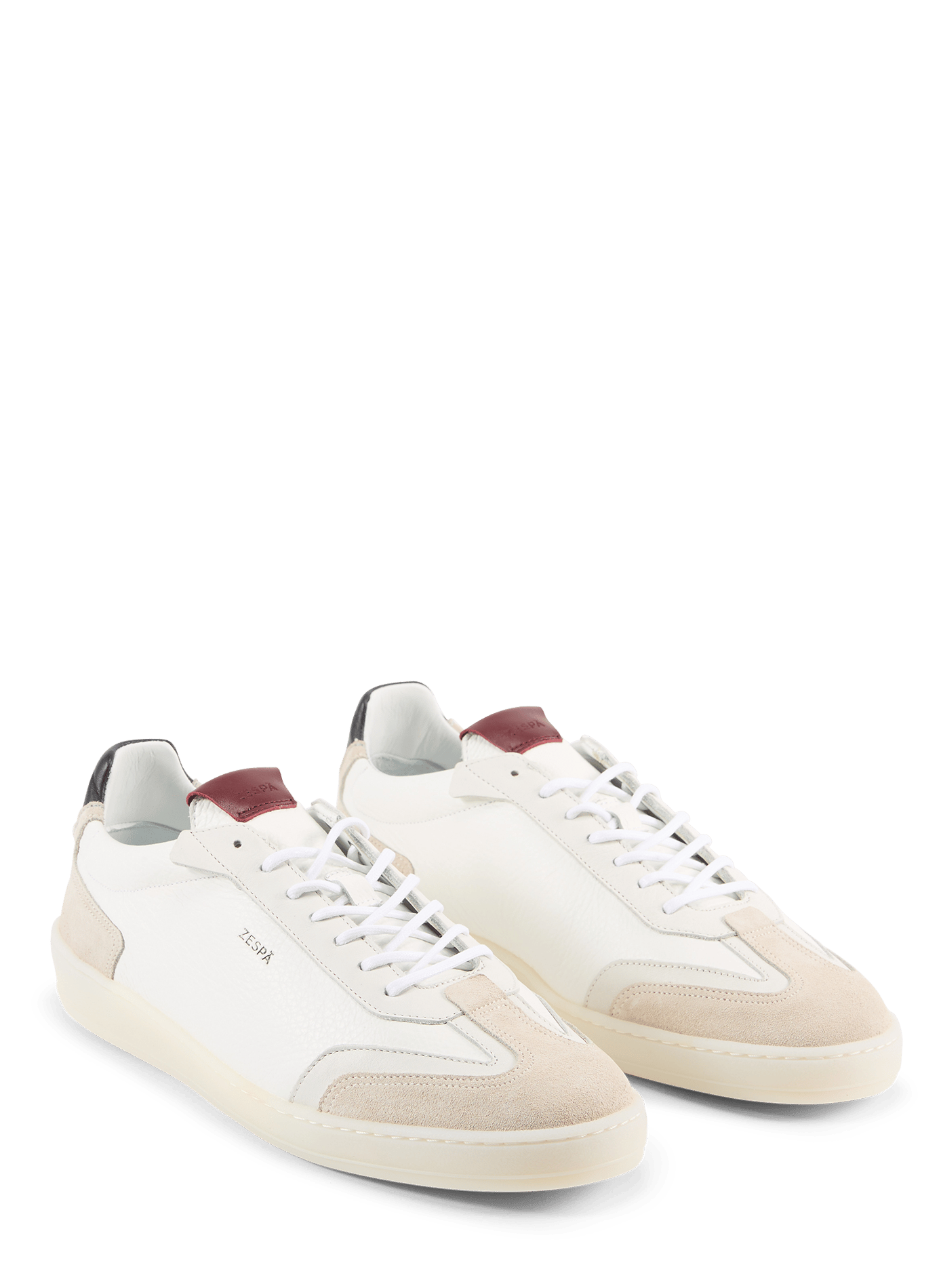 Baskets en cuir grainé ZESPA Blanc