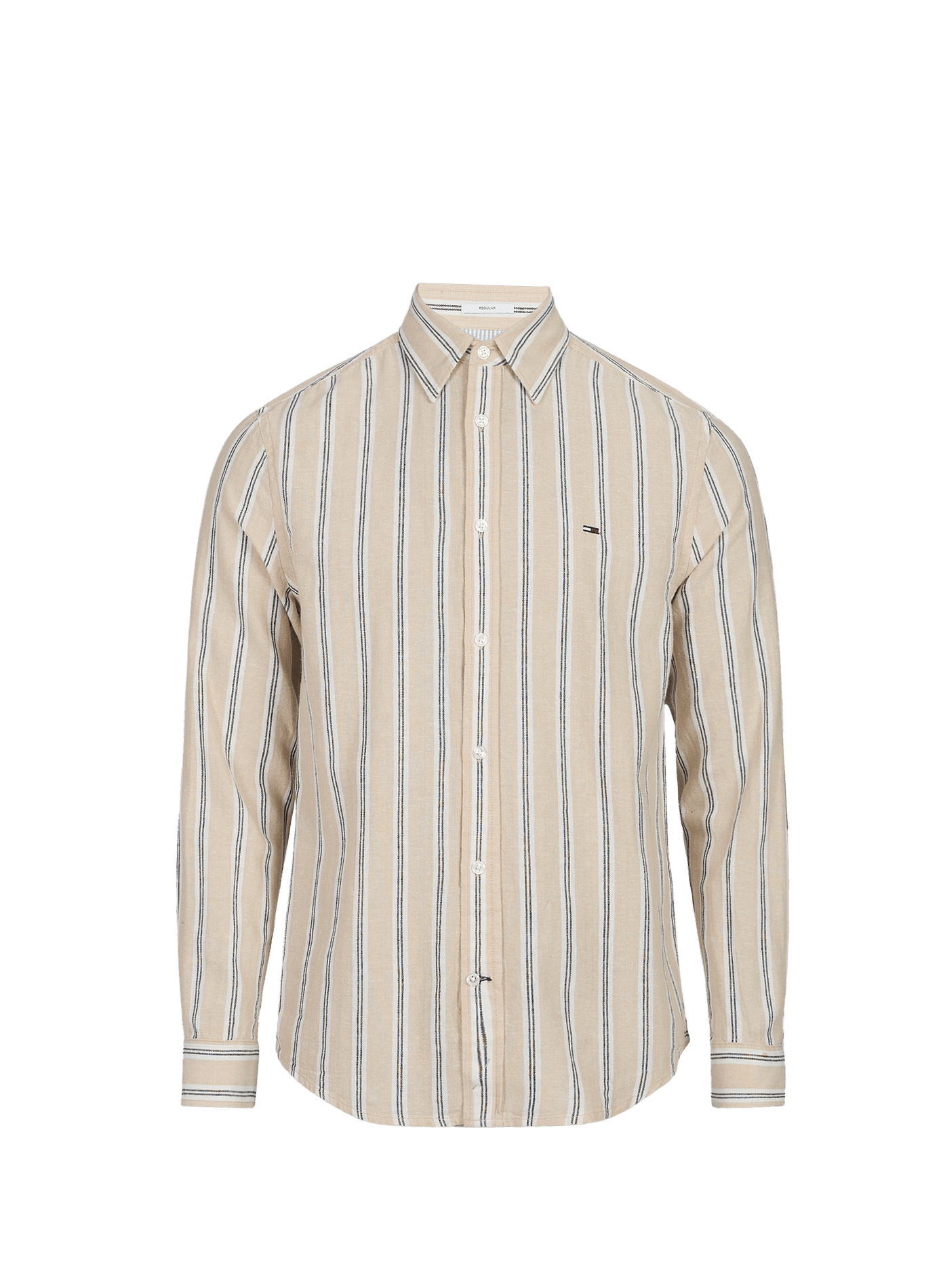 Chemise à rayures verticales en coton et lin TOMMY HILFIGER Multicolore