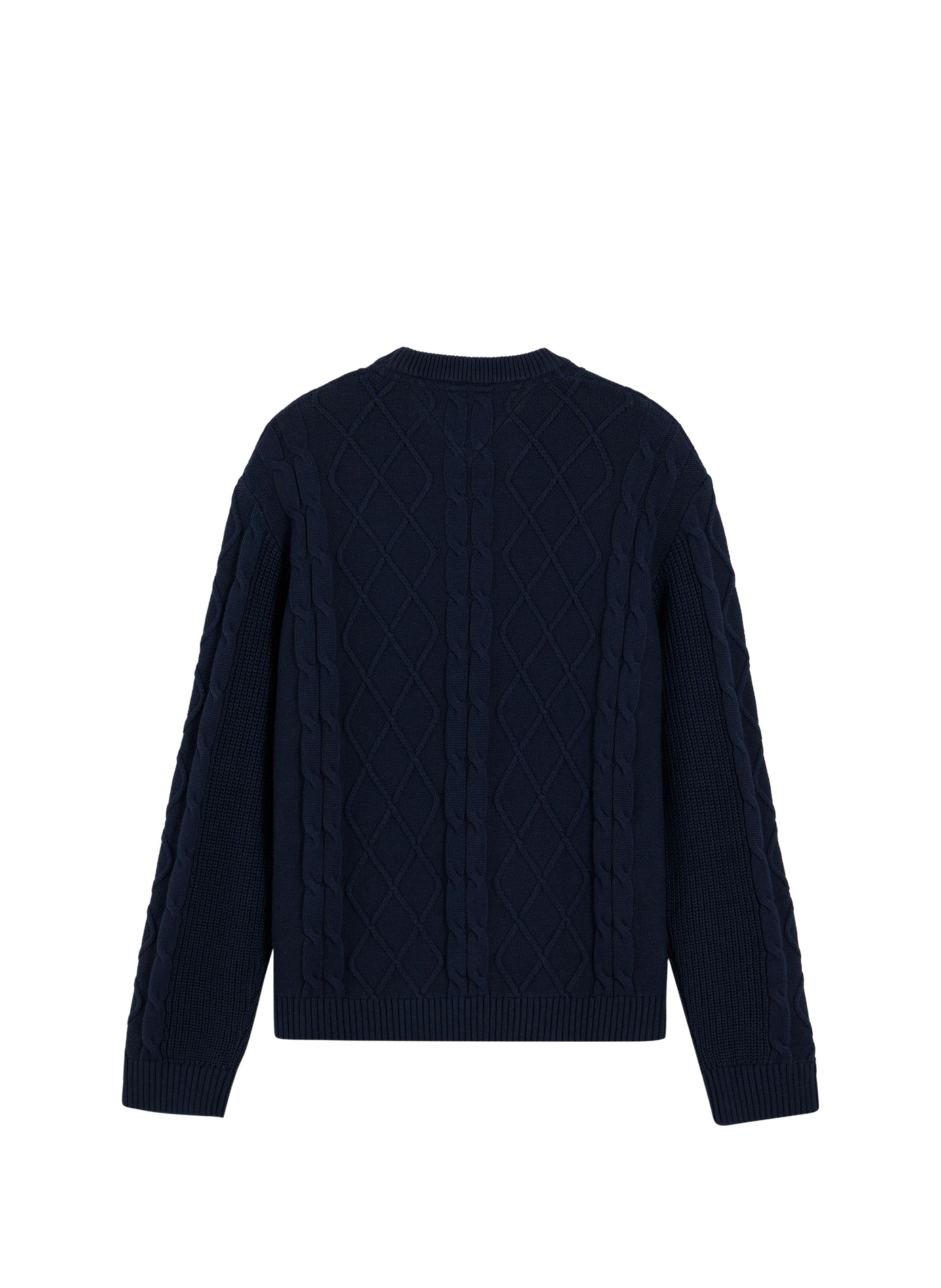 Twisted knit sweater with cotton logo TOMMY HILFIGER Blue