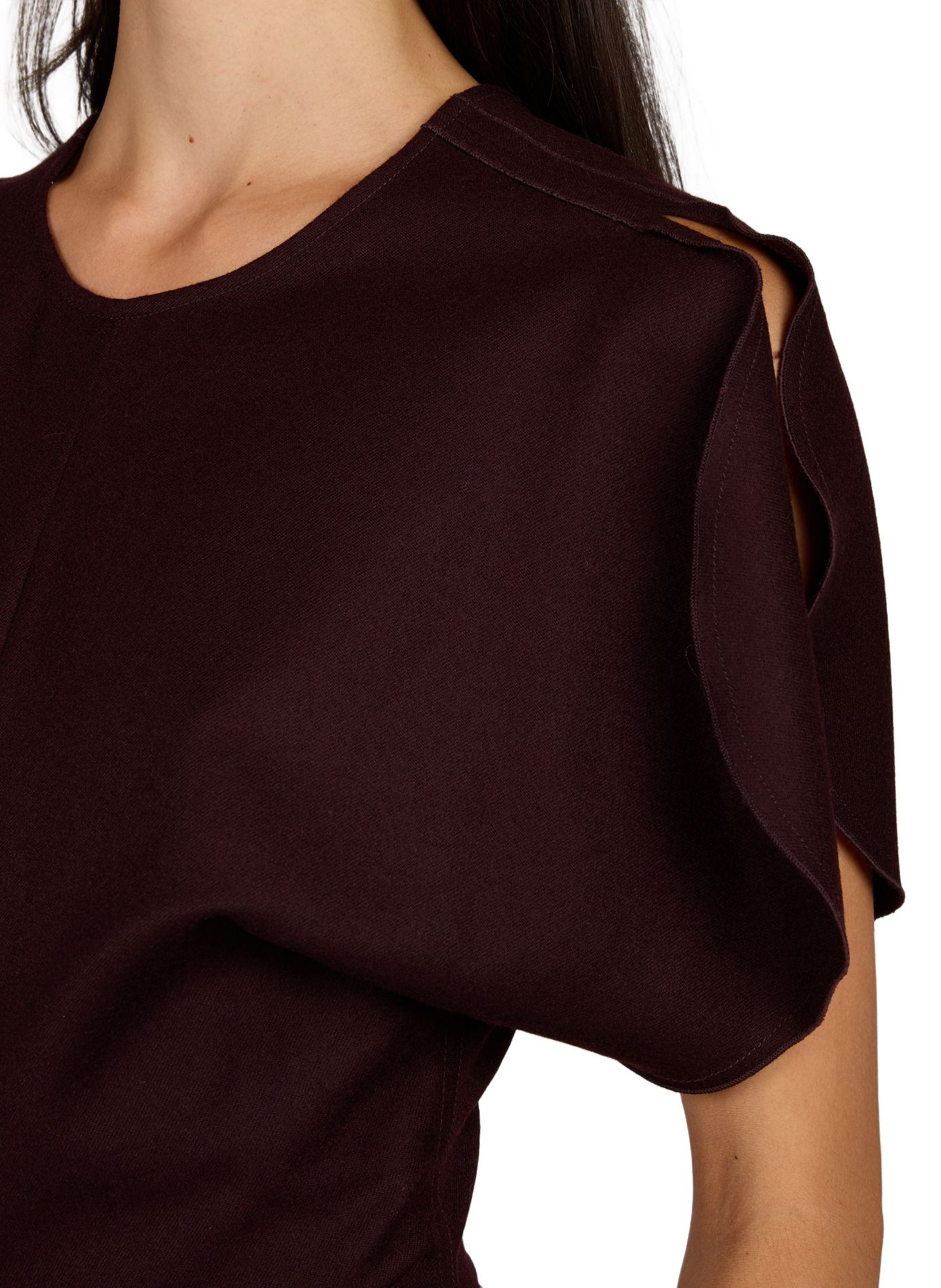 Robe longue Bela en laine vierge VICTORIA BECKHAM Rouge