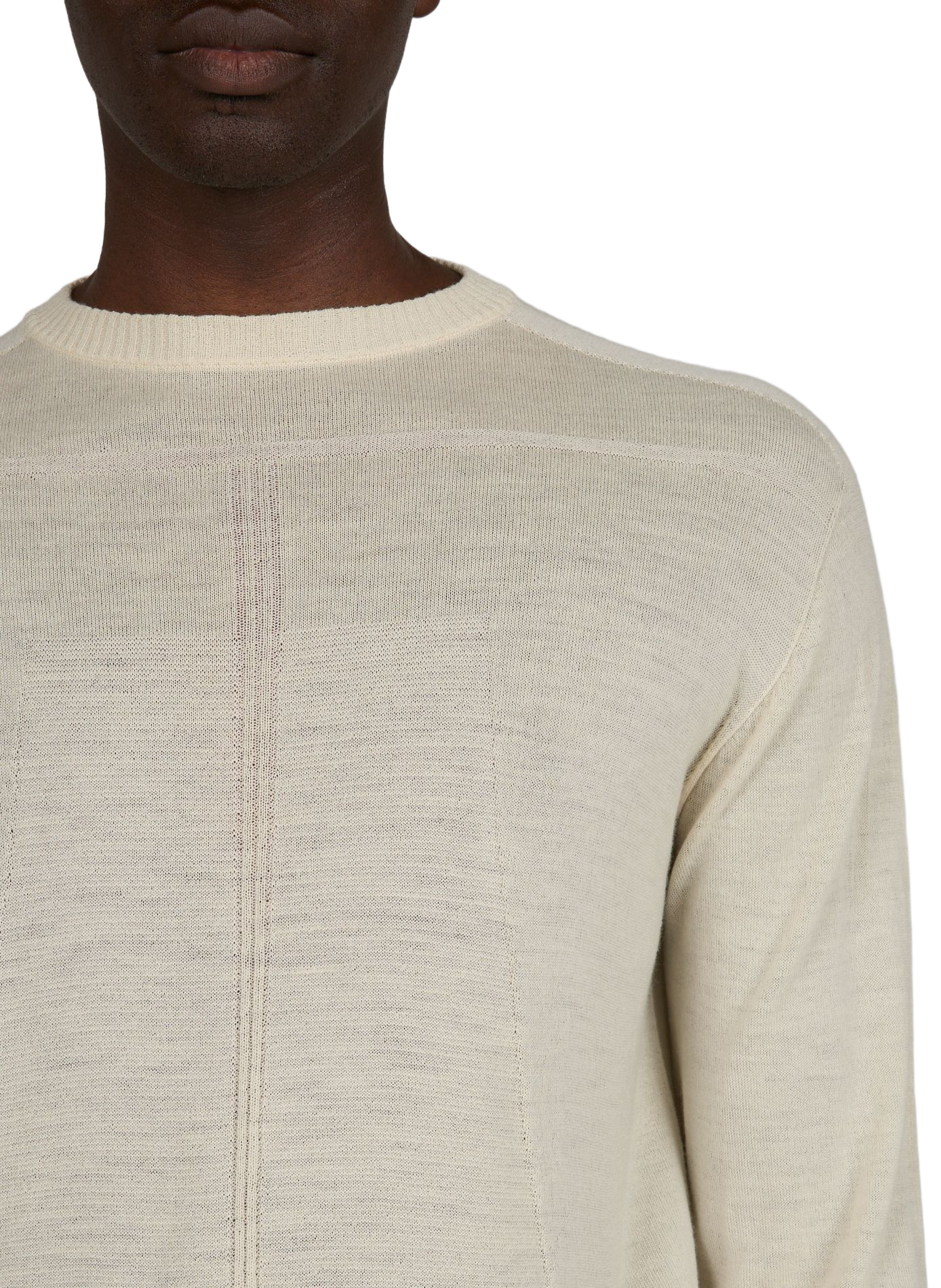 Pull droit fin en laine RICK OWENS Beige