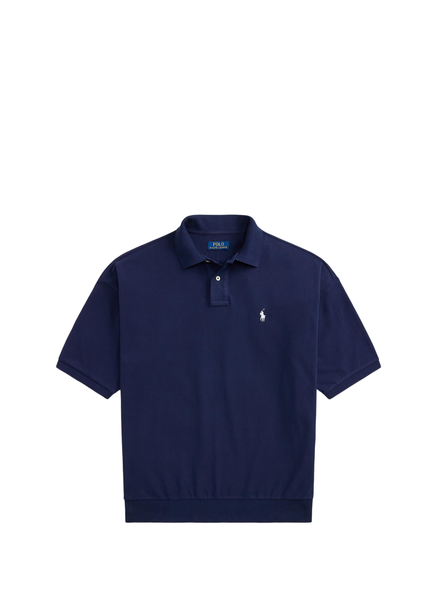 Short-sleeved cotton polo with logo POLO RALPH LAUREN Blue