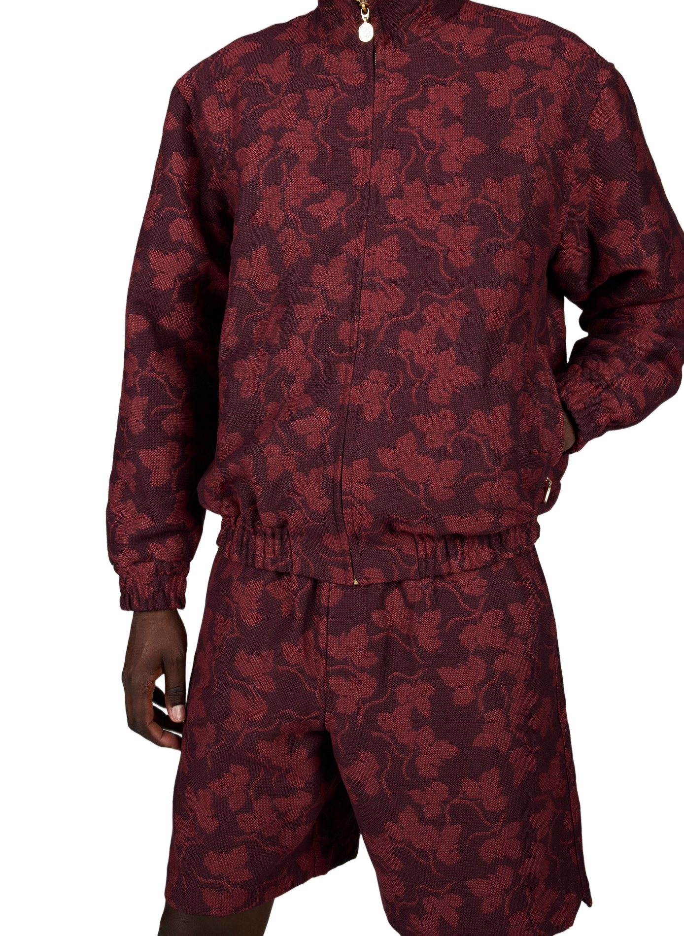 Veste survêtement Feuille de Vigne en coton mélangé DROLE DE MONSIEUR Rouge