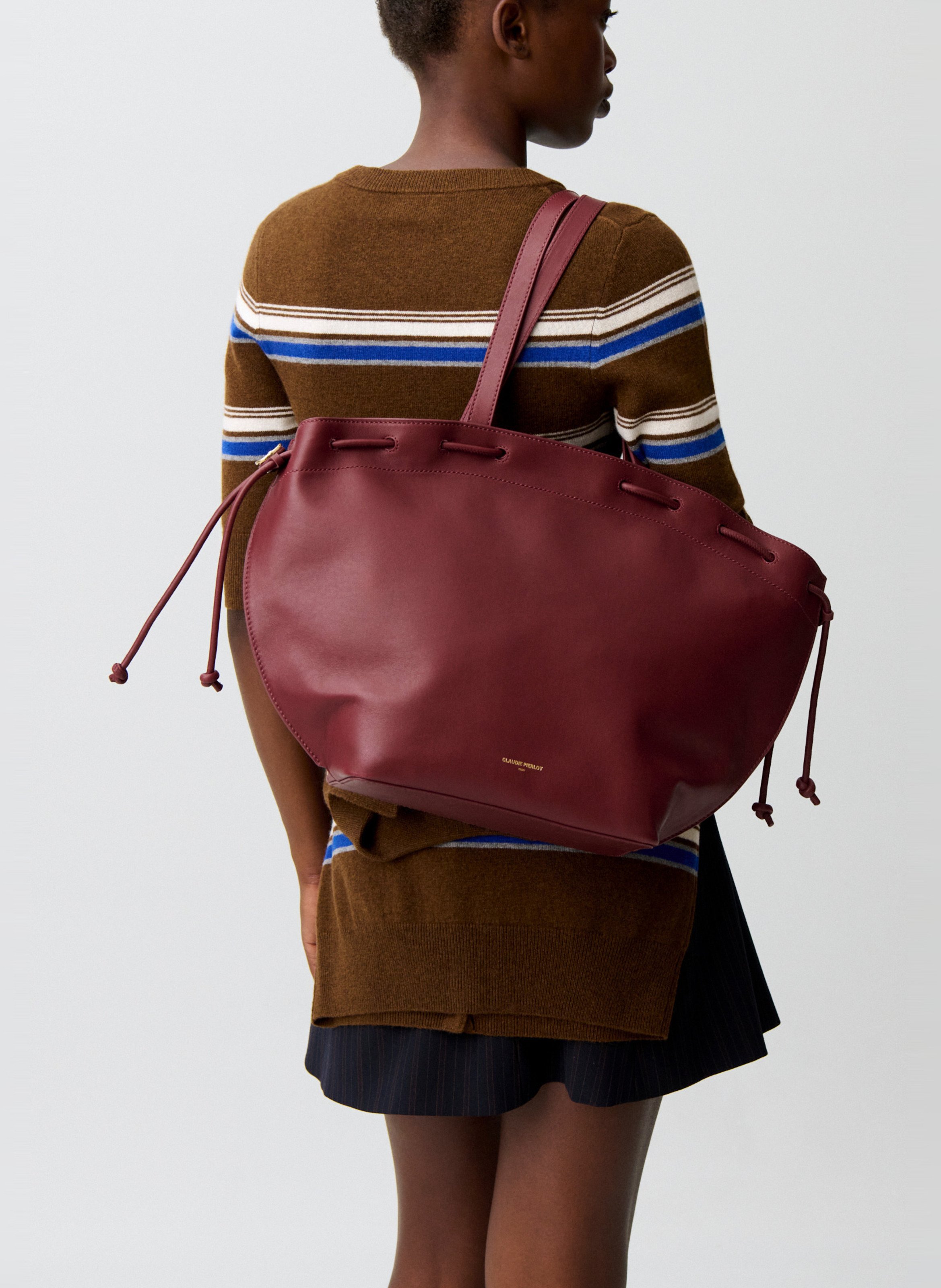 Sac porté épaule en cuir CLAUDIE PIERLOT Rouge