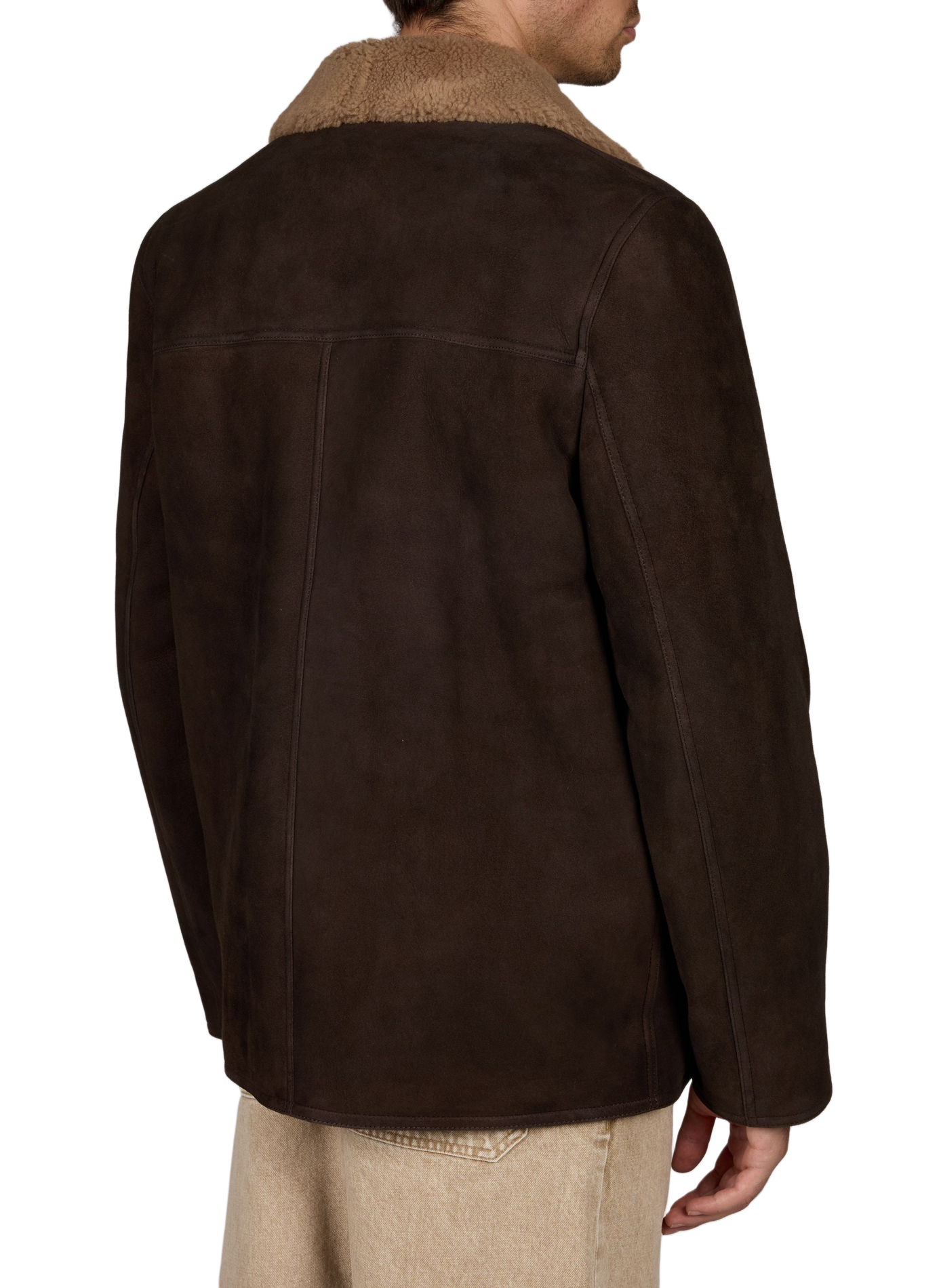 Gerade Lederjacke mit Reverskragen CLOSED Braun