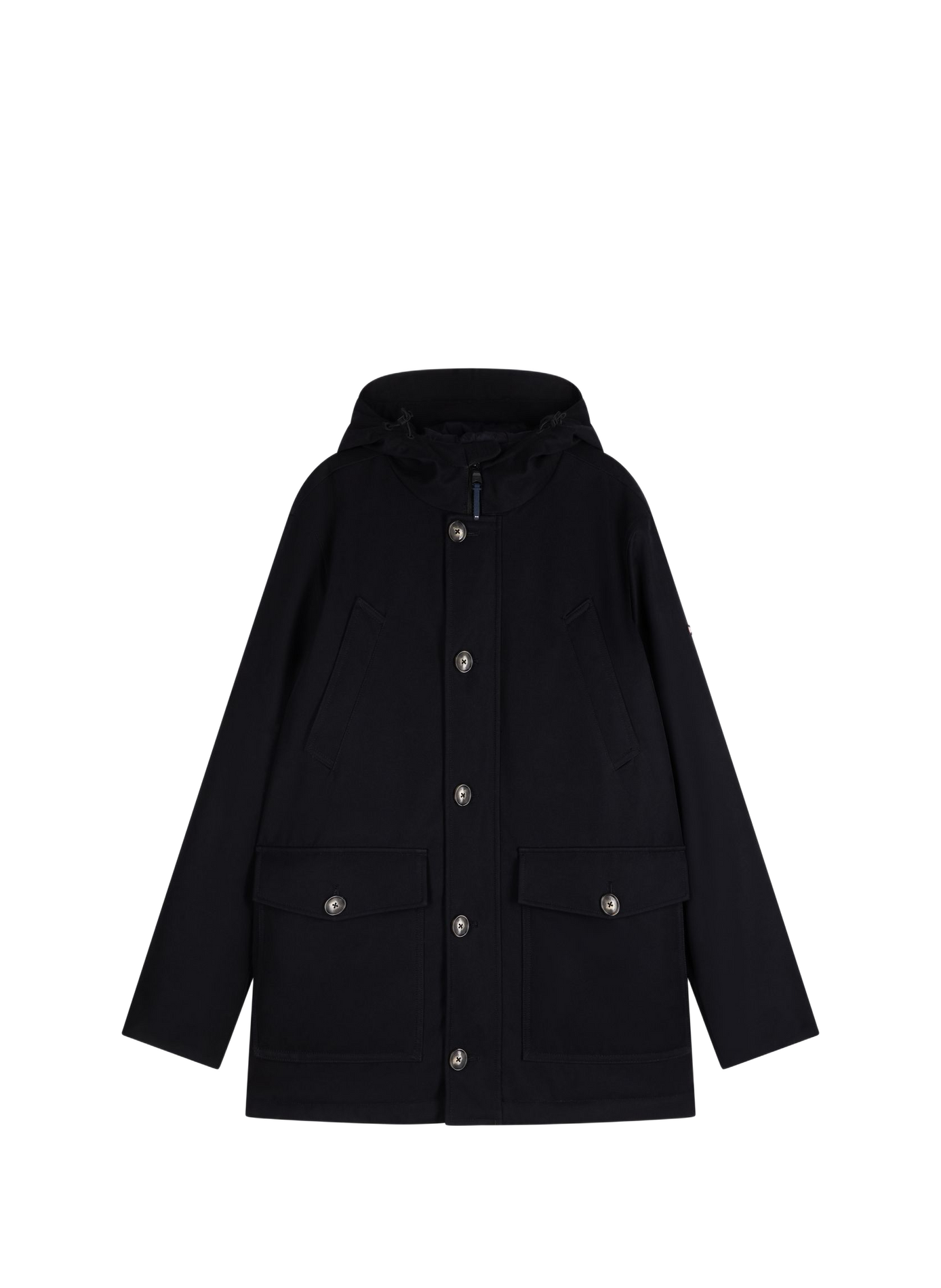 Straight hooded parka EDEN PARK Black