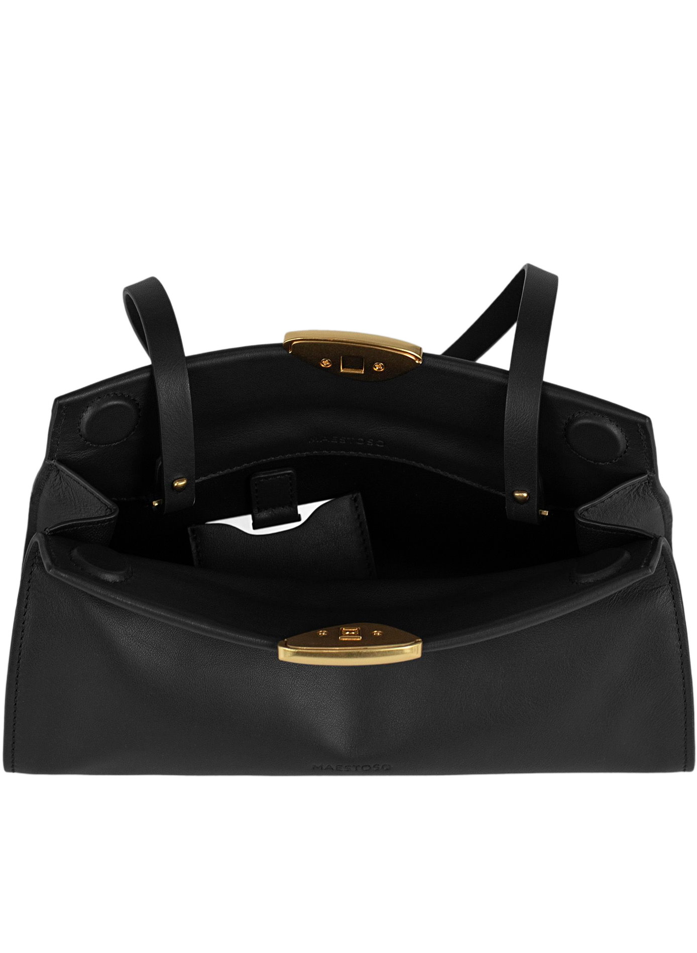 Sac à main Noa Soft en cuir de veau | Noir MAISON MAESTOSO Femme