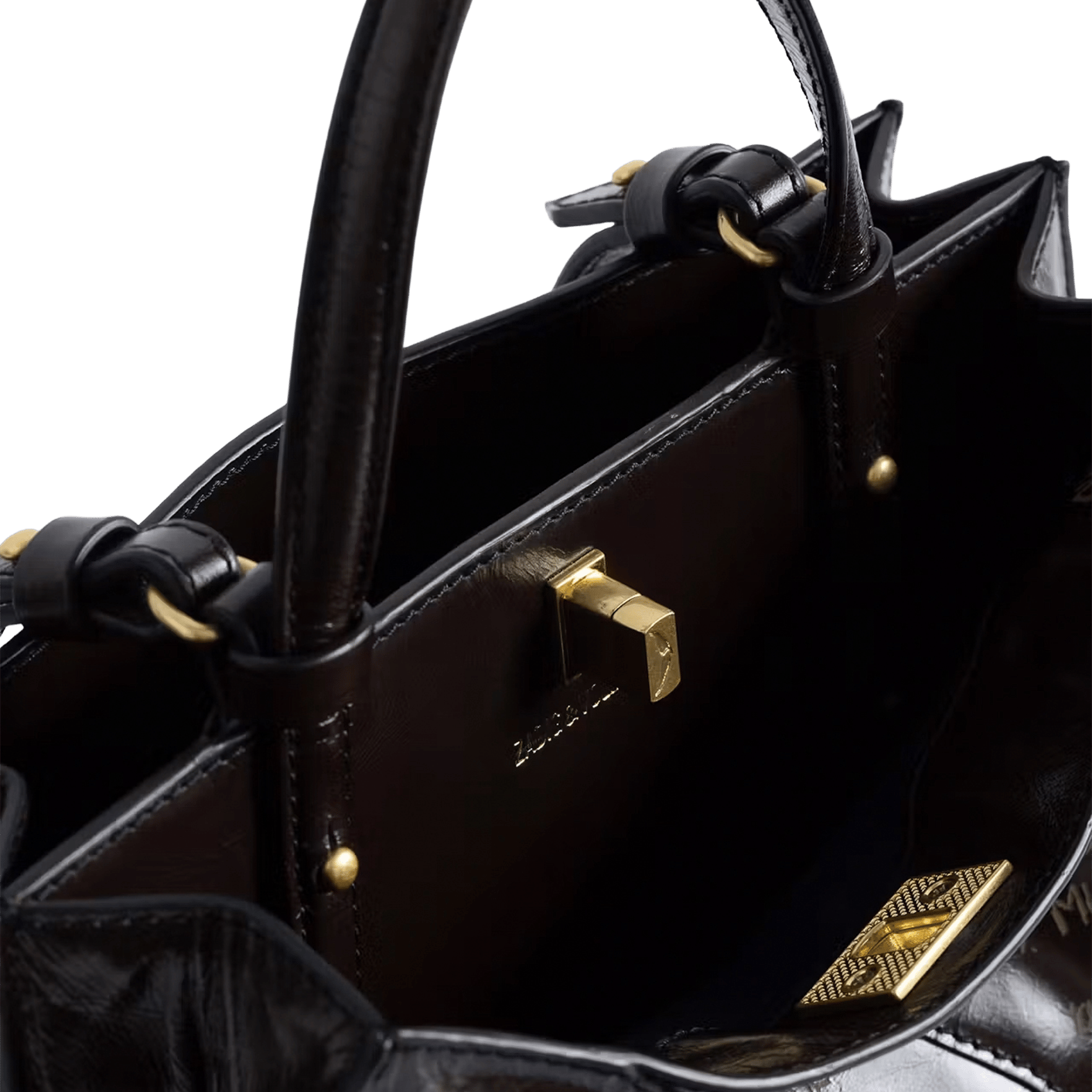 Jack Nano handtas van lakleer ZADIG&VOLTAIRE Bruin