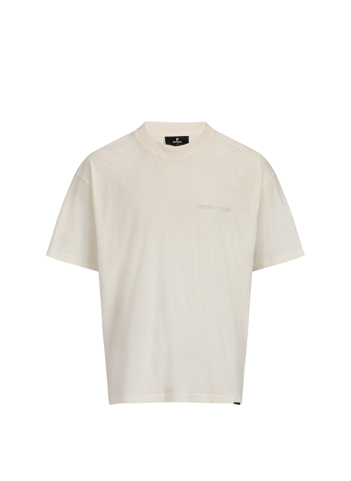 Oversized logo T-shirt in cotton and hemp REPRESENT White