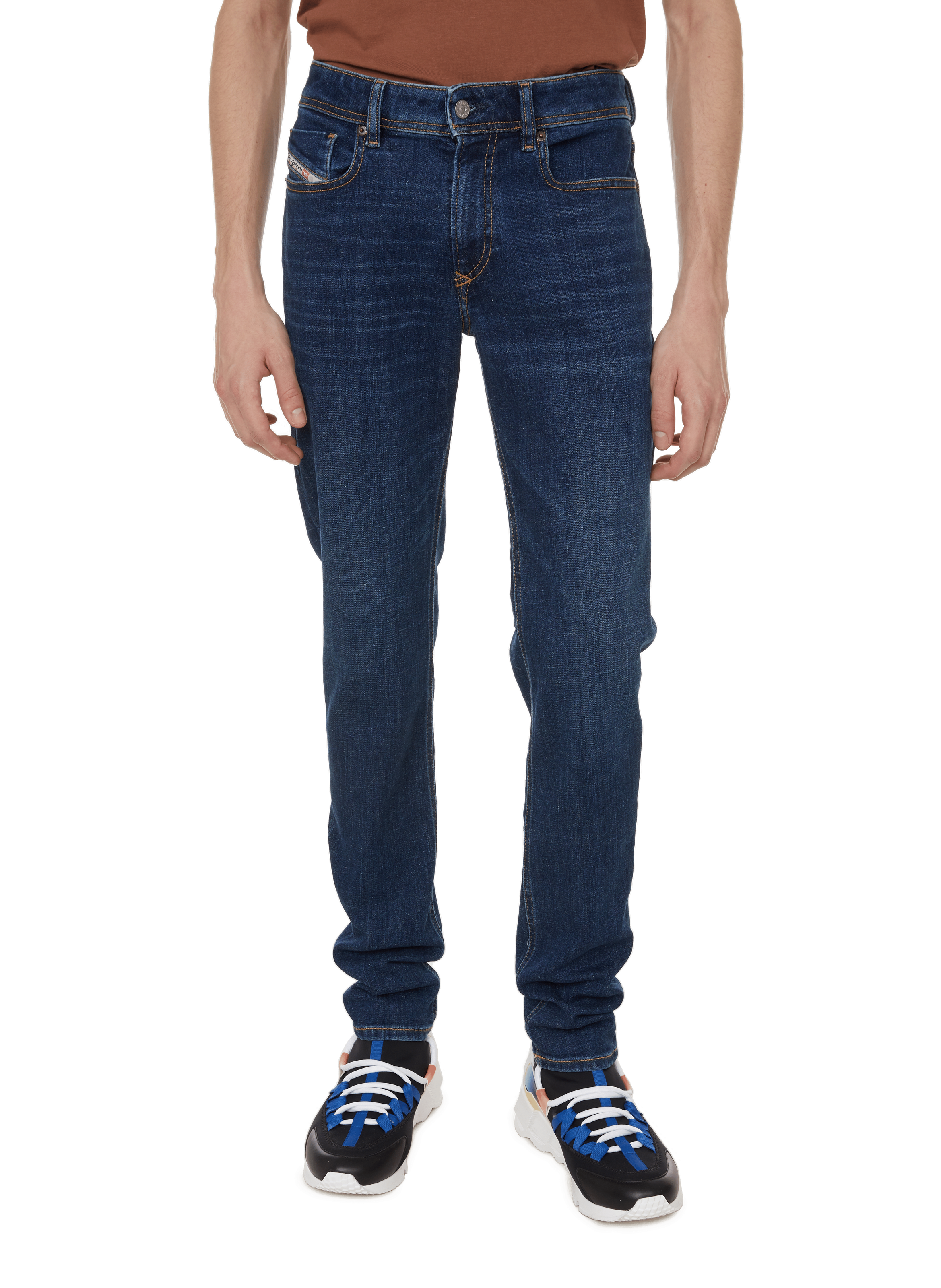 Jean droit en coton  DIESEL Bleu