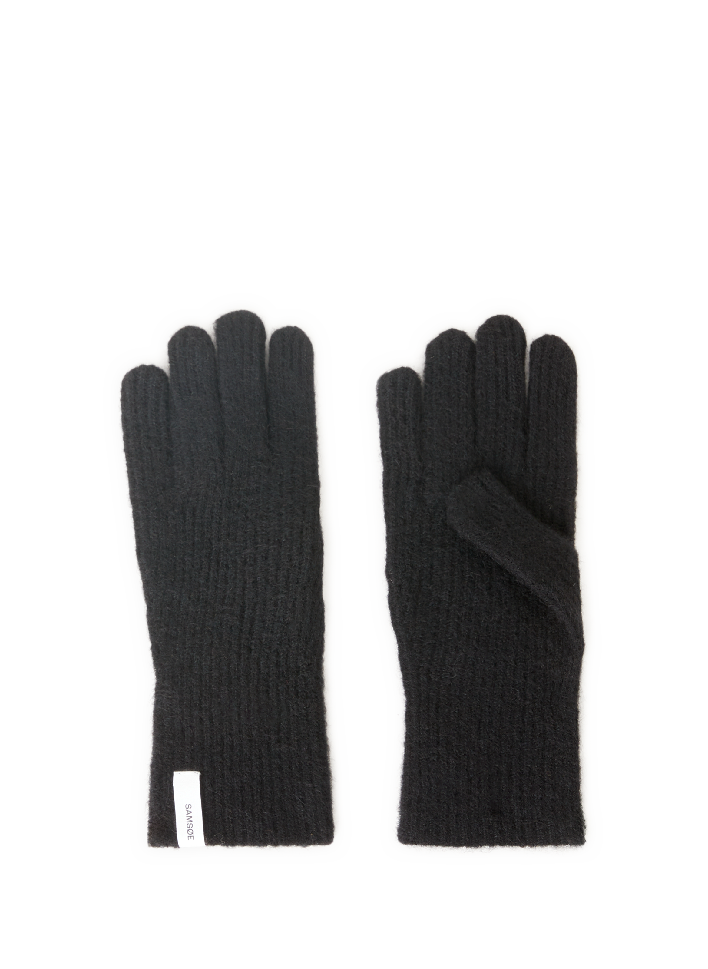 SAMSOE SAMSOE Wool-blend gloves  Black