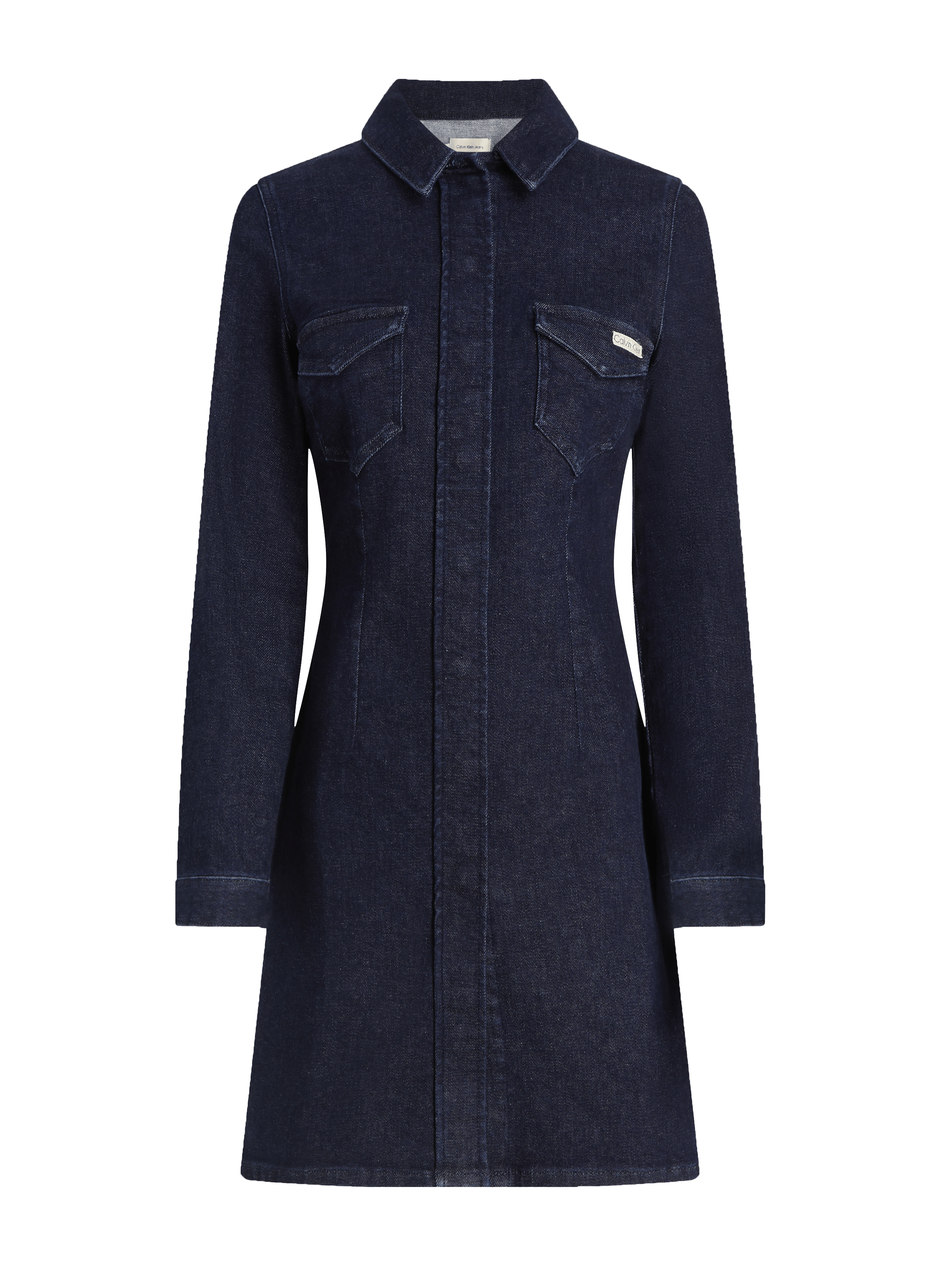 Robe chemise en jean CALVIN KLEIN Bleu