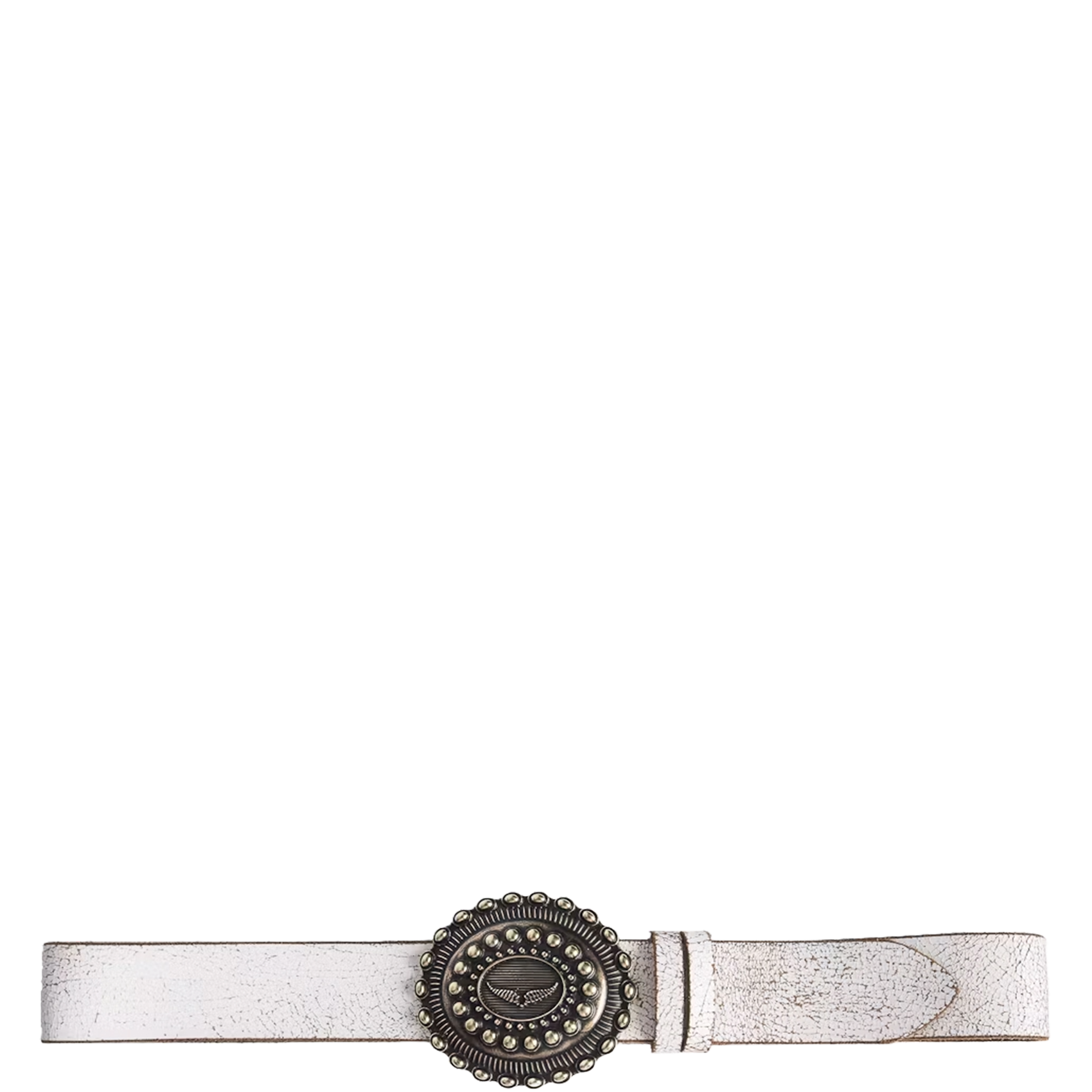 Ceinture stylé western en cuir santa fe ZADIG&VOLTAIRE Blanc