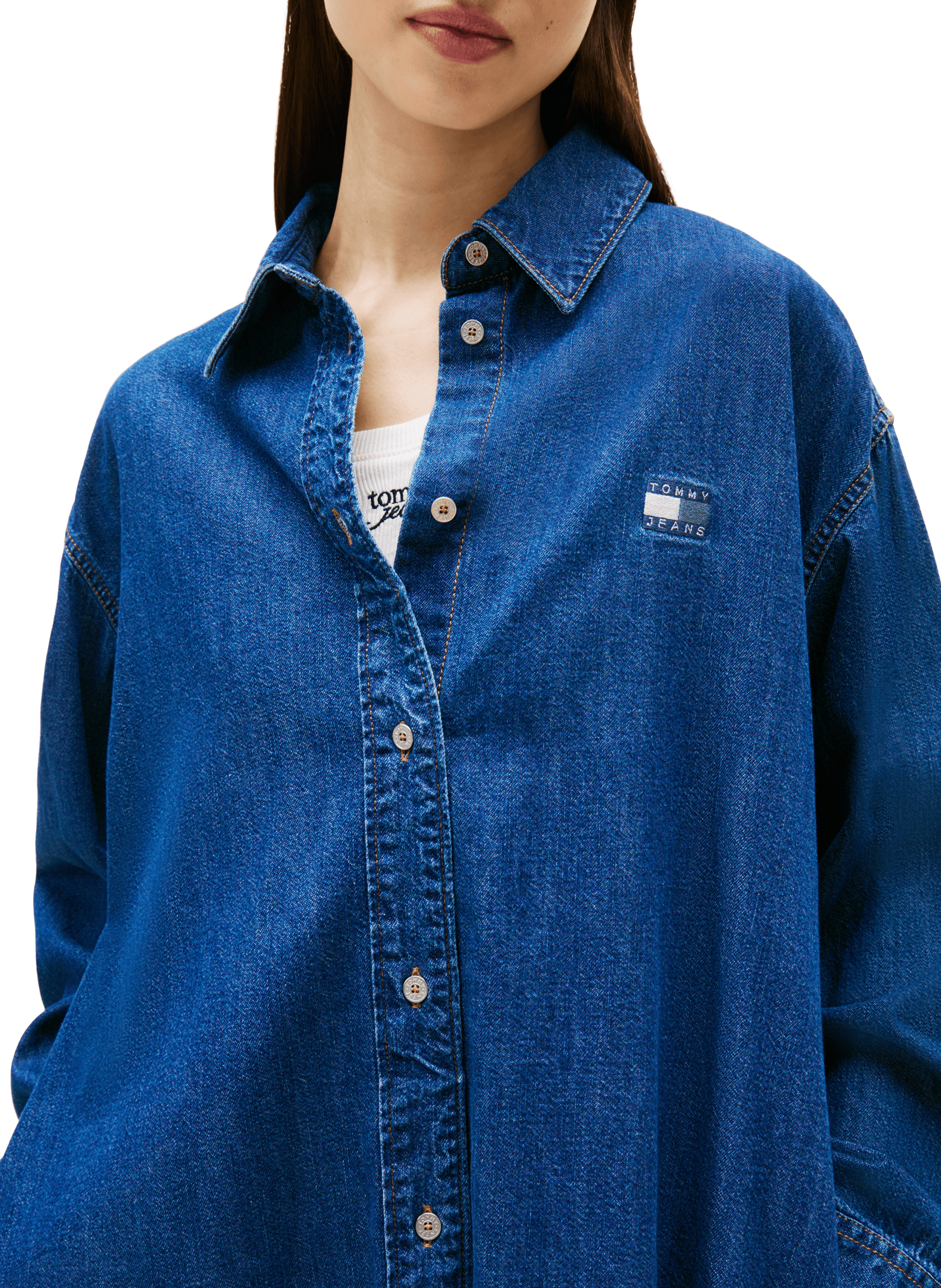 Denim shirt dress TOMMY HILFIGER Blue