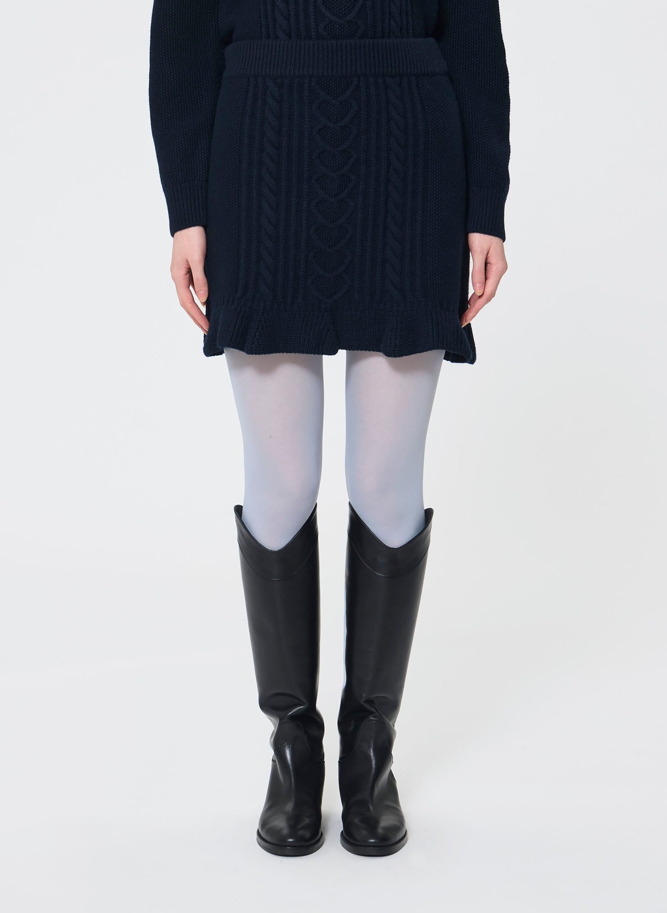 TARA JARMON Jupe    droite unie - jasba Bleu