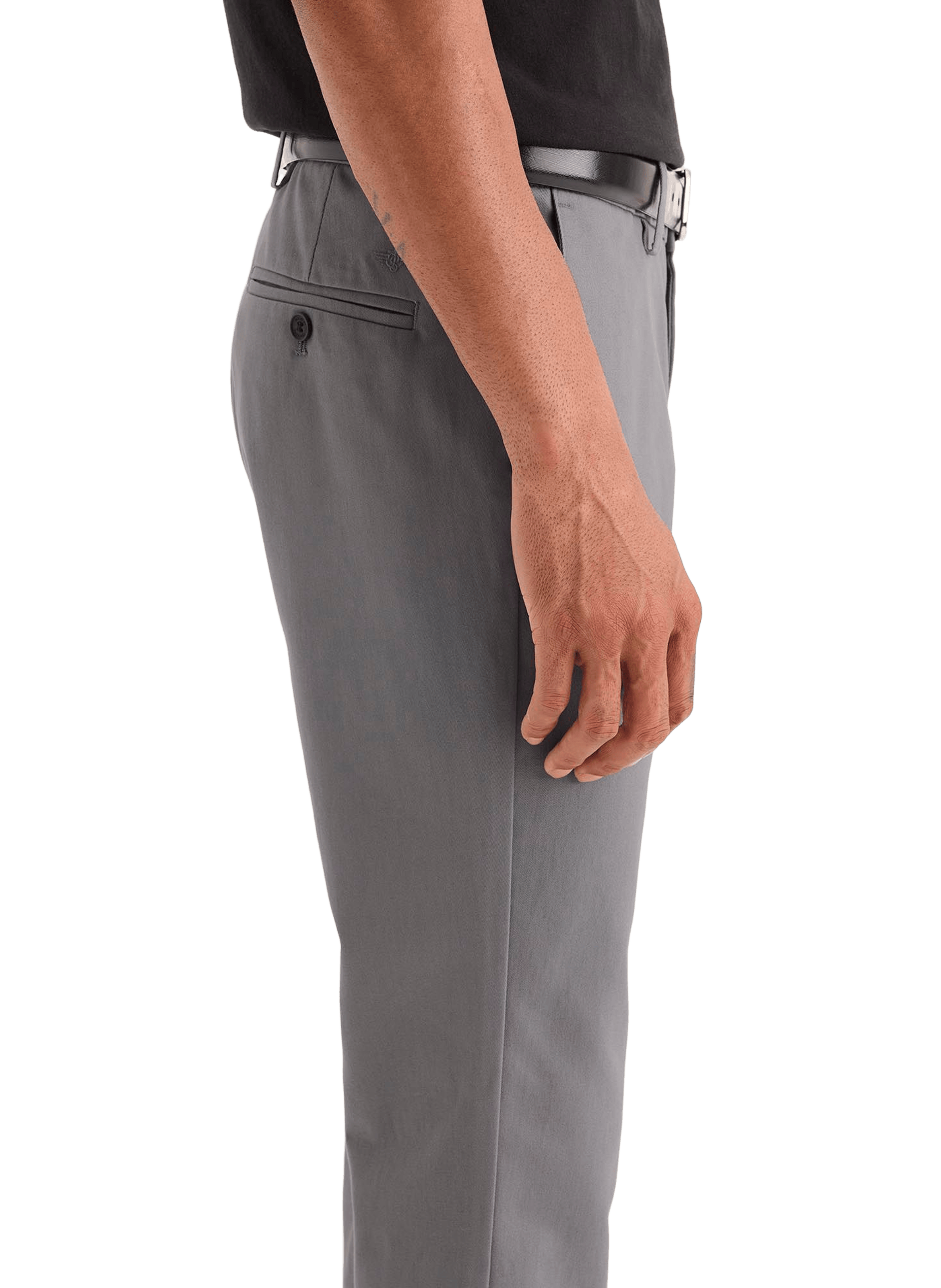 Pantalon uni en coton DOCKERS Gris