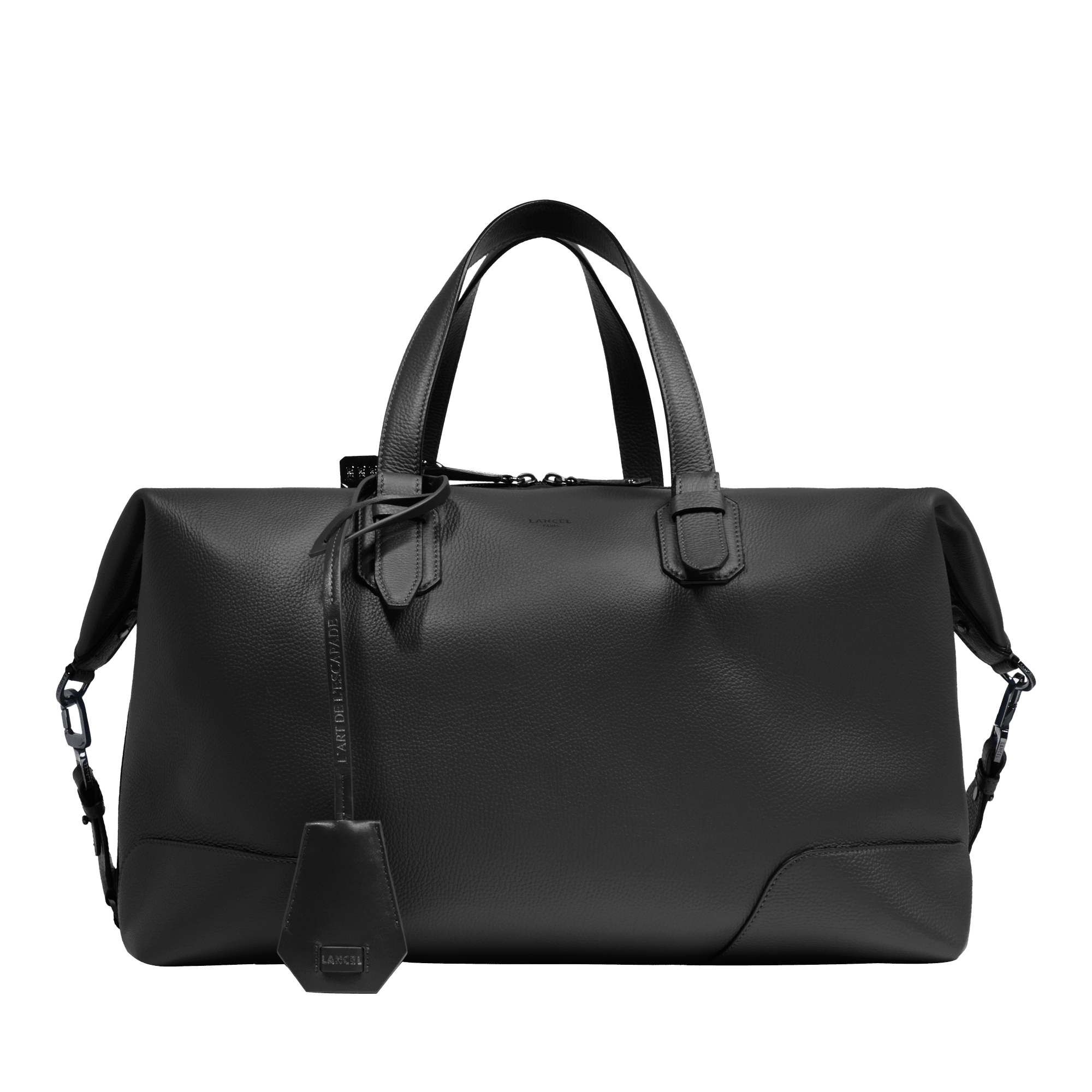 Sac weekend zippé charlie de lancel en cuir LANCEL Zwart