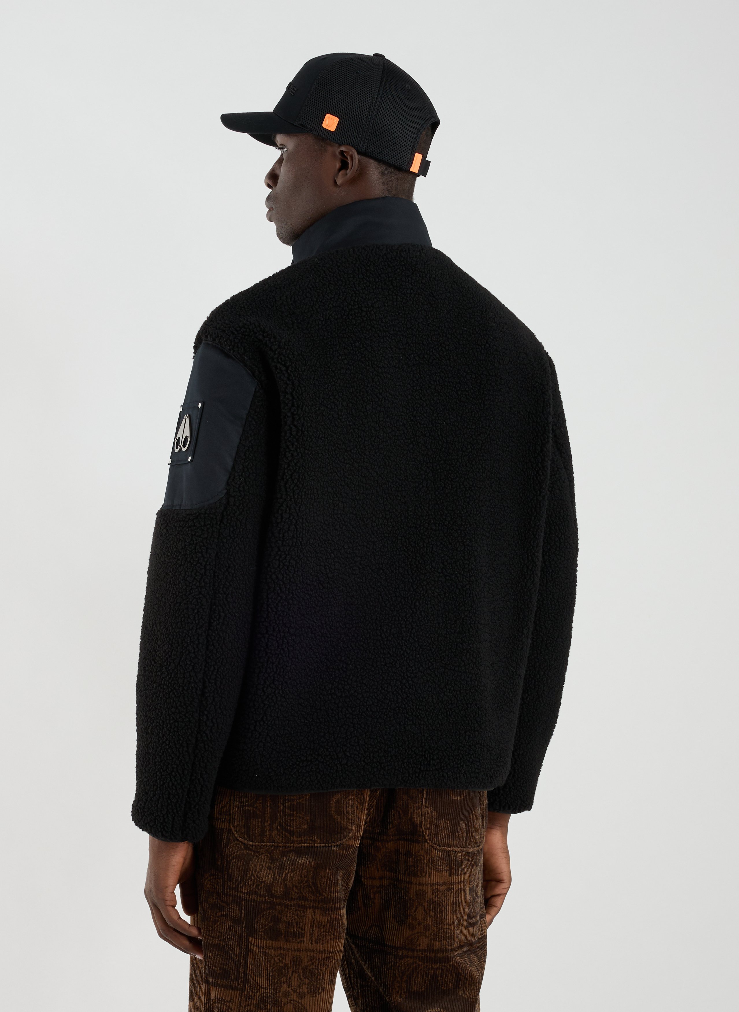 Oversized high neck jacket MOOSE KNUCKLES Black