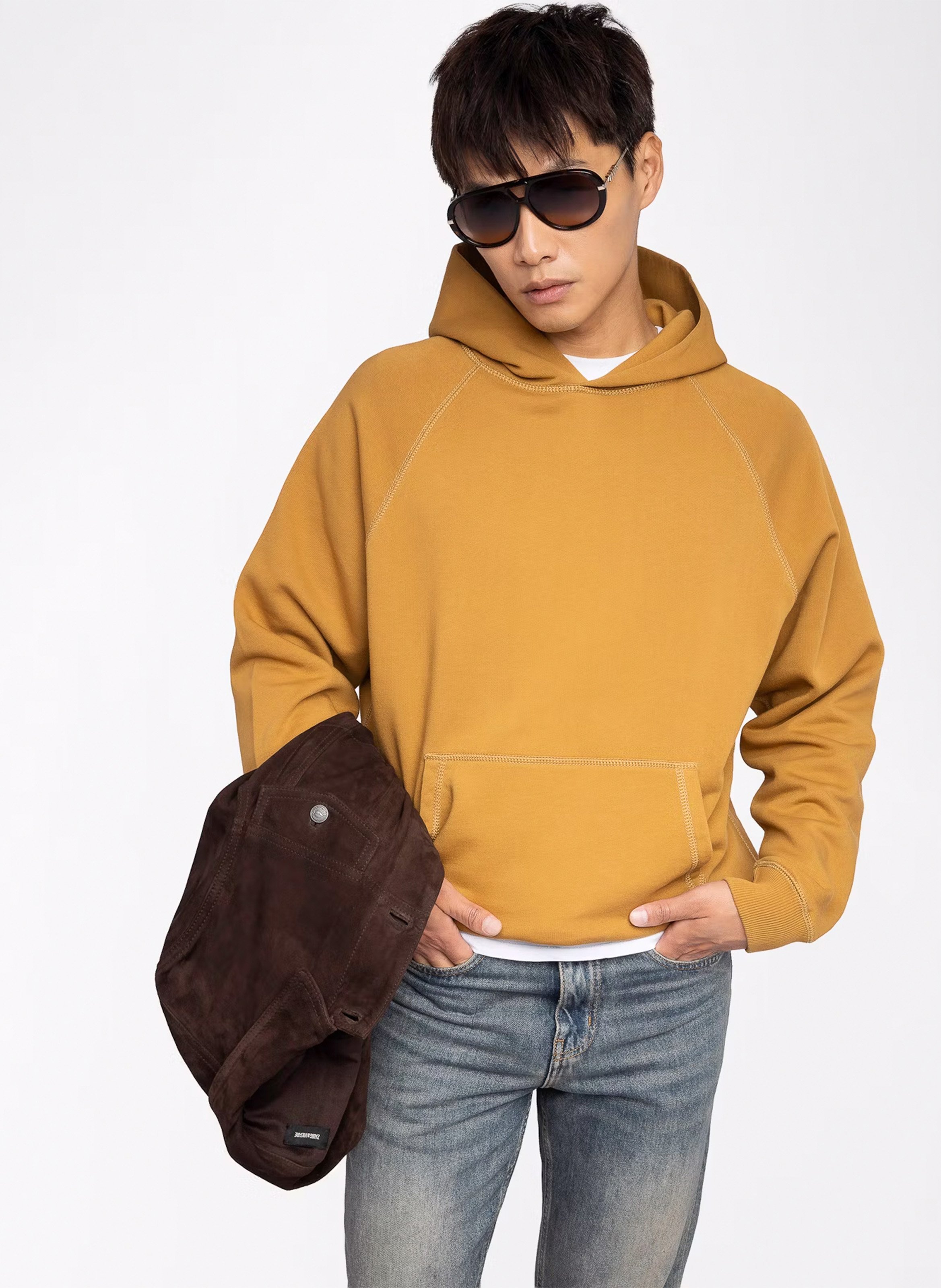 Sweat col rond en coton georgio ZADIG&VOLTAIRE Beige