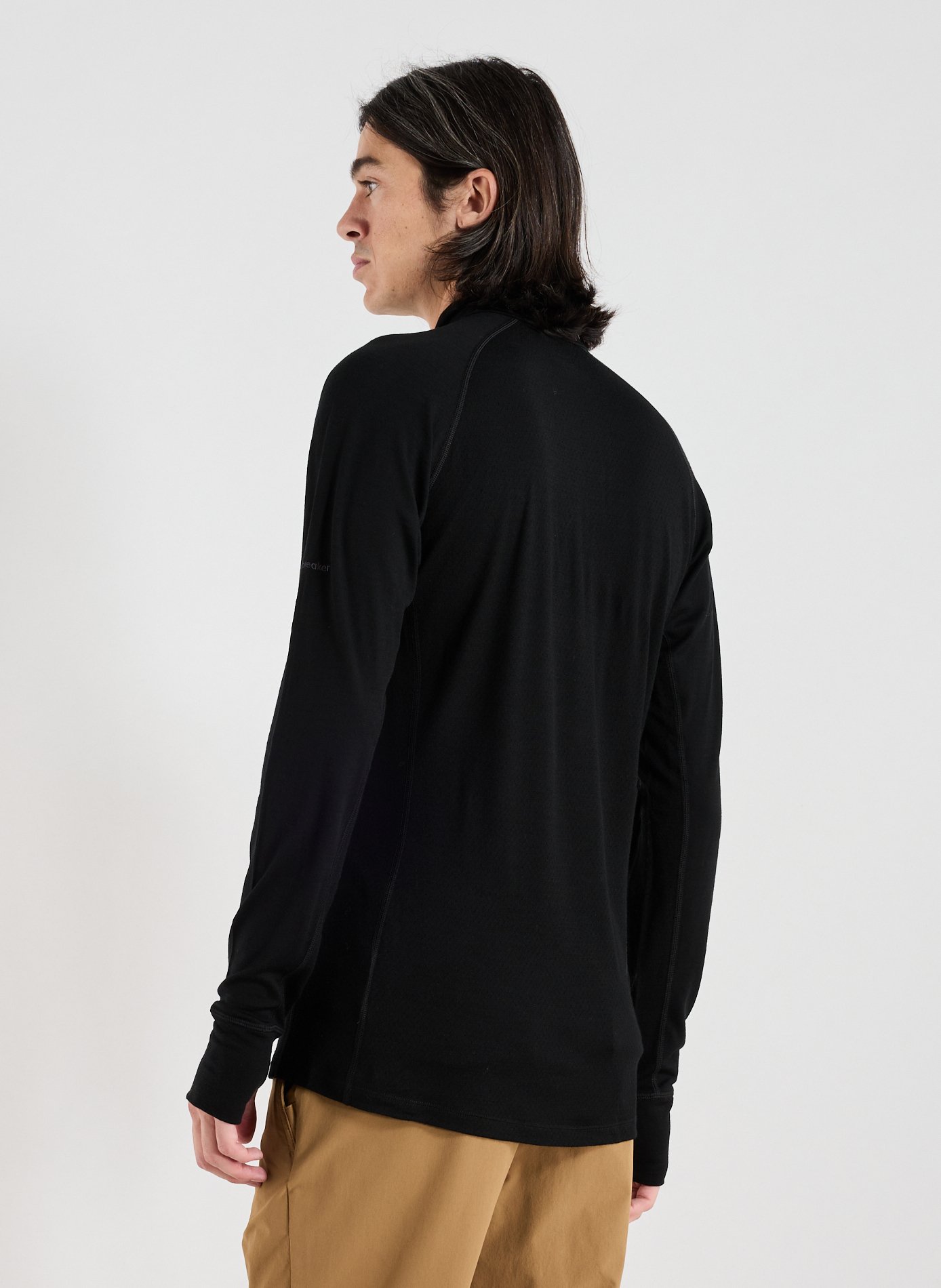 Wool zip-neck jumper ICEBREAKER Black