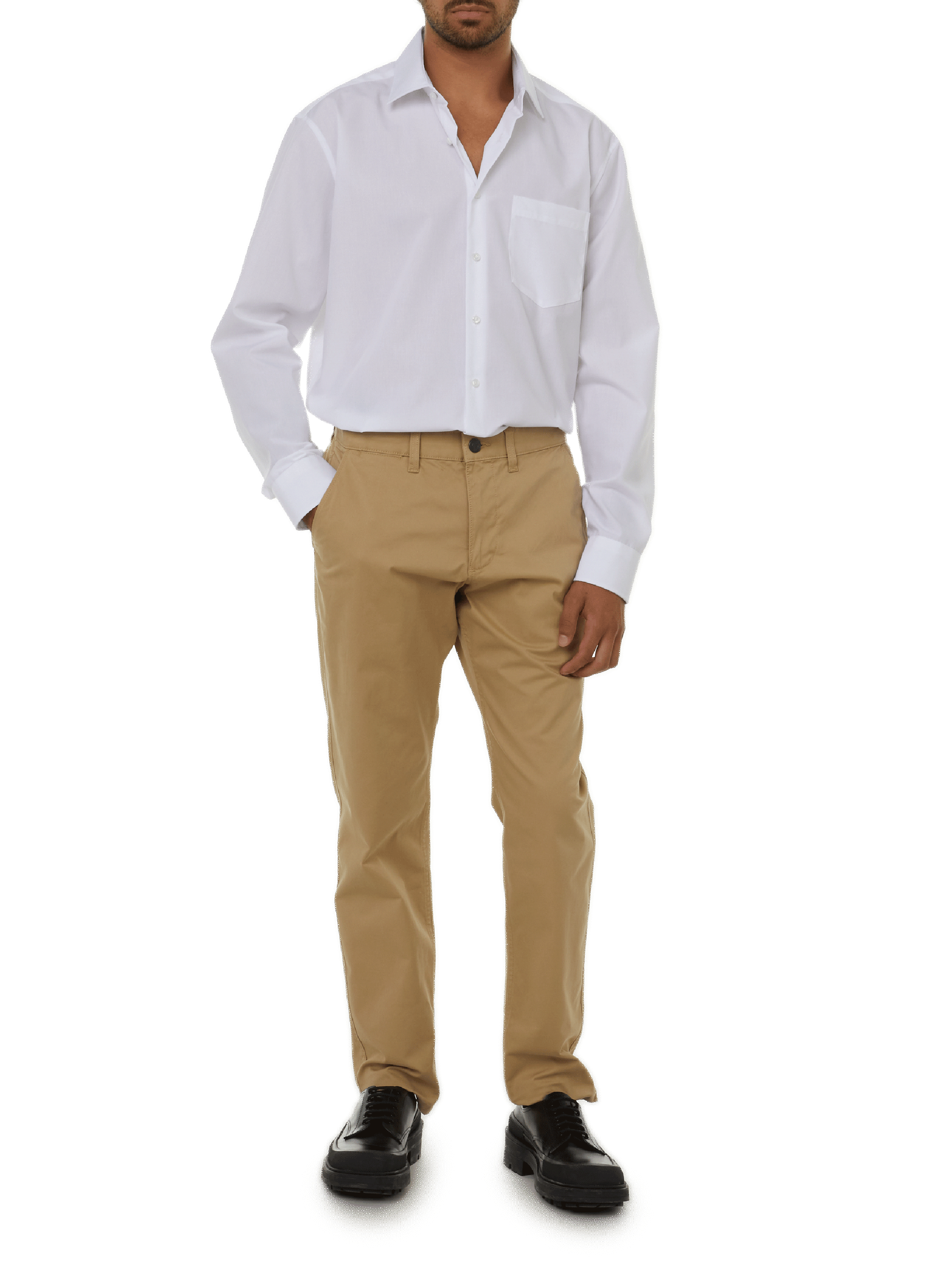 Straight cotton shirt SEIDENSTICKER White