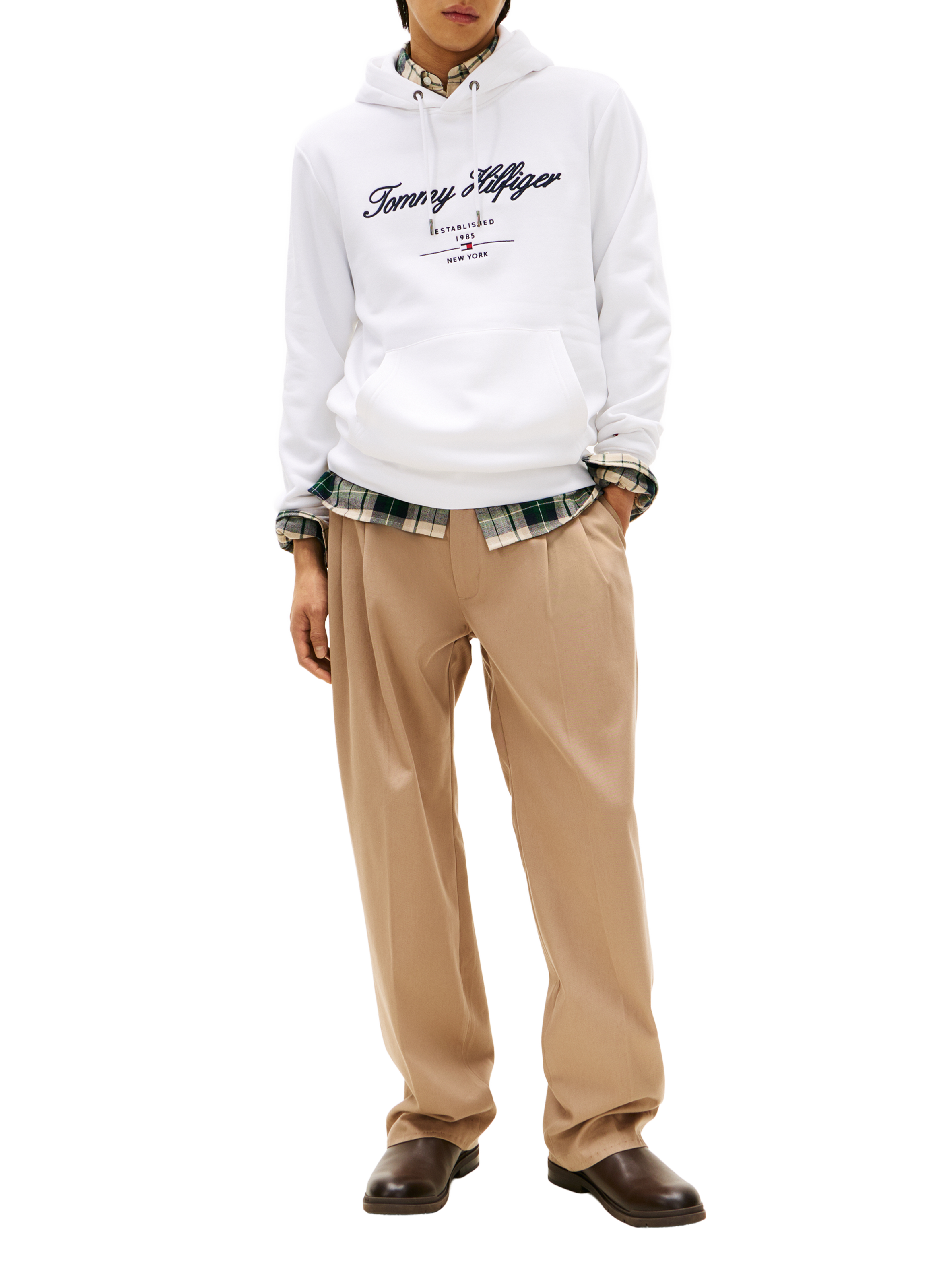 Embroidered hoodie TOMMY HILFIGER White