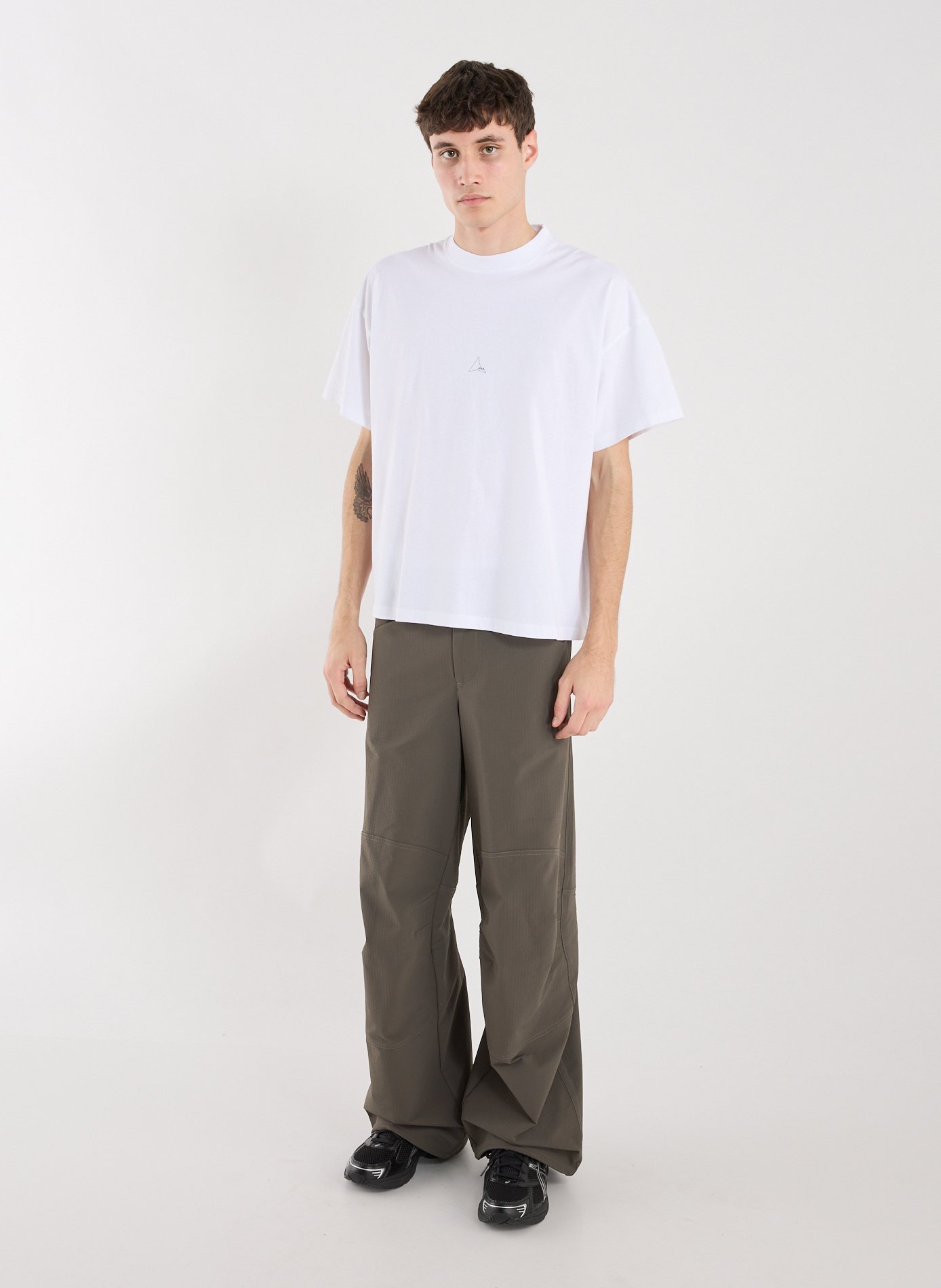 T-Shirt ample manches courtes en coton ROA Blanc